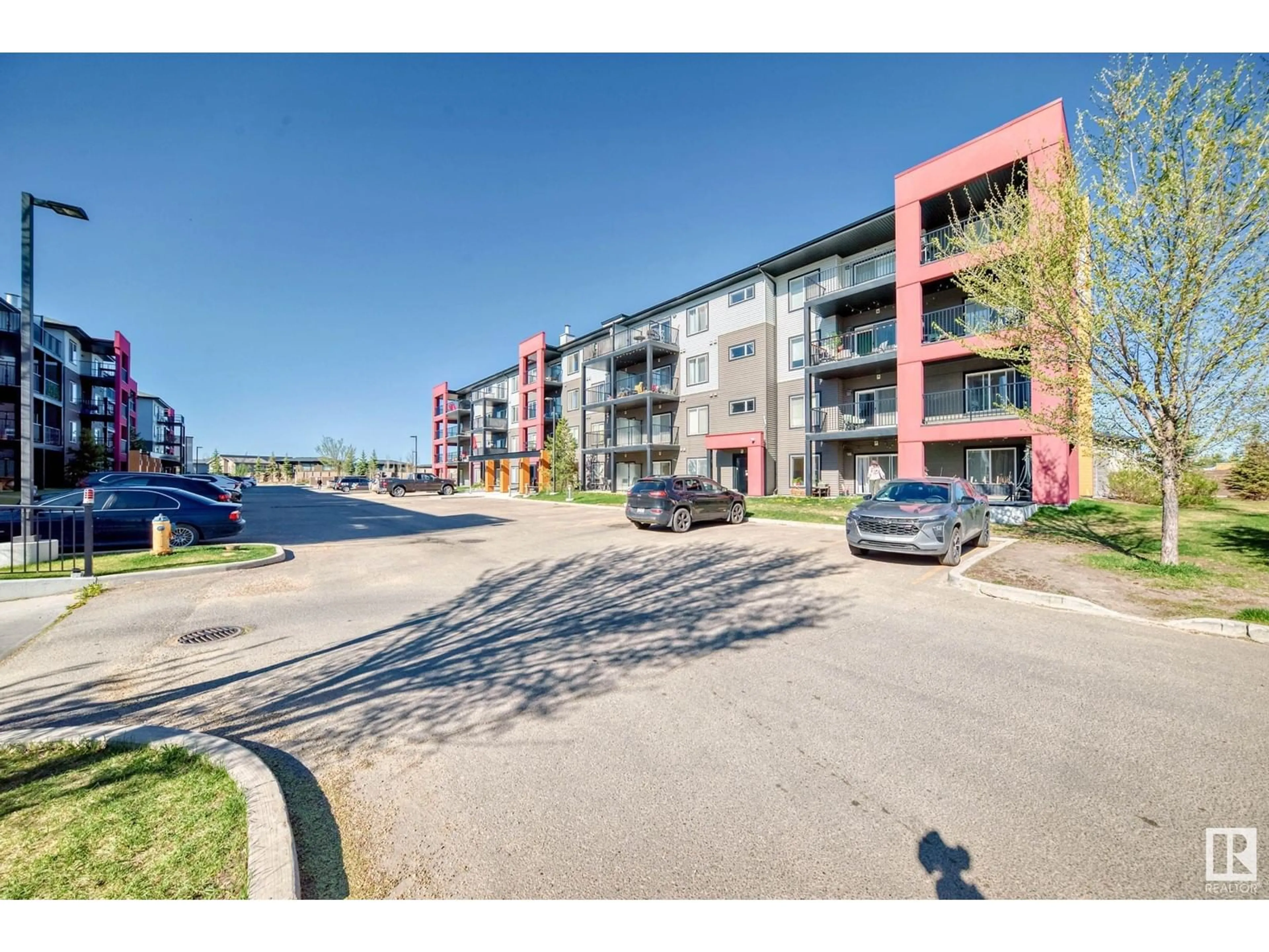 A pic from outside/outdoor area/front of a property/back of a property/a pic from drone, street for 245 - 348 WINDERMERE RD, Edmonton Alberta T6W2P2