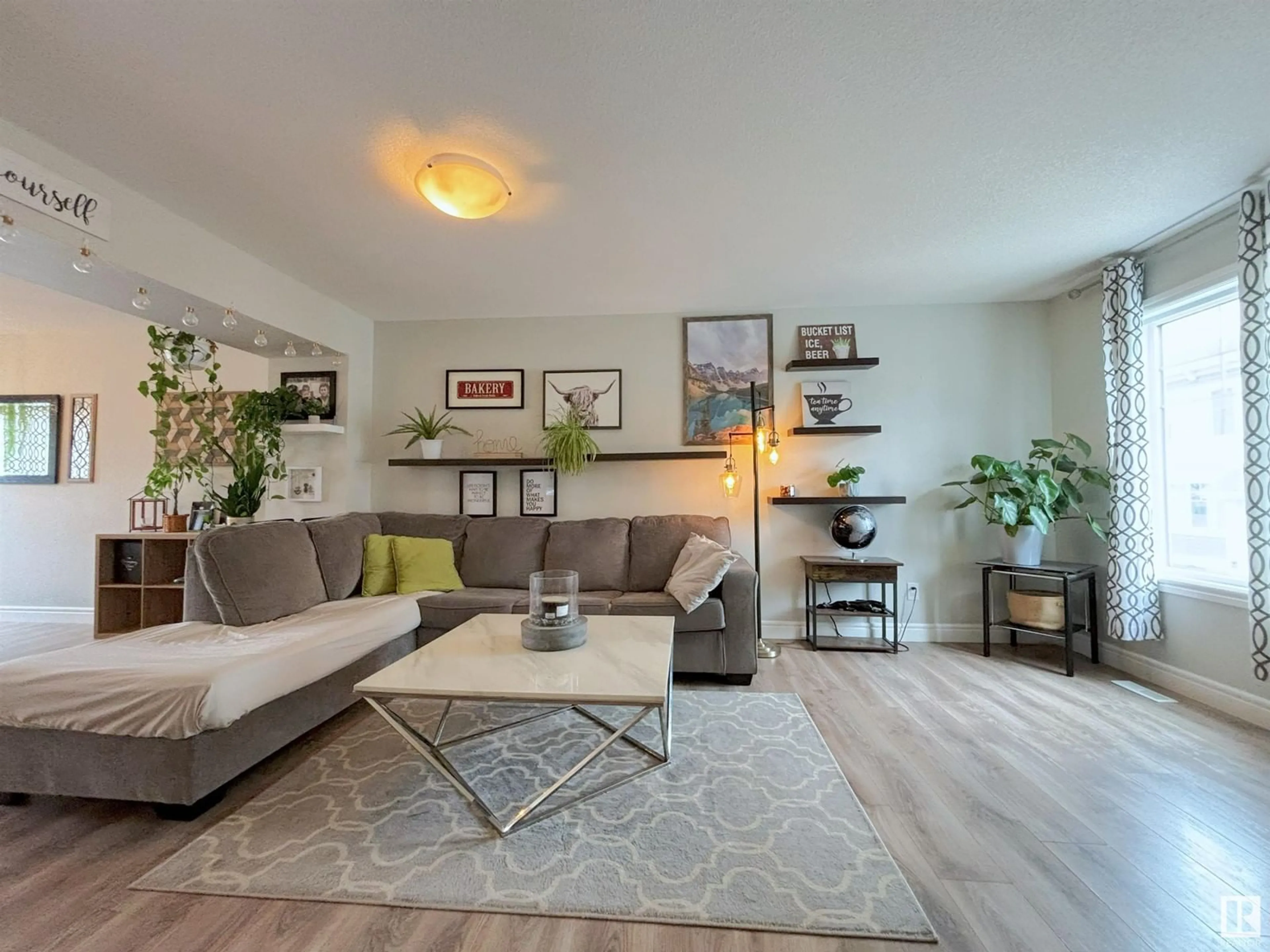 Living room with furniture, unknown for #43 - 1391 STARLING DR, Edmonton Alberta T5S0L3