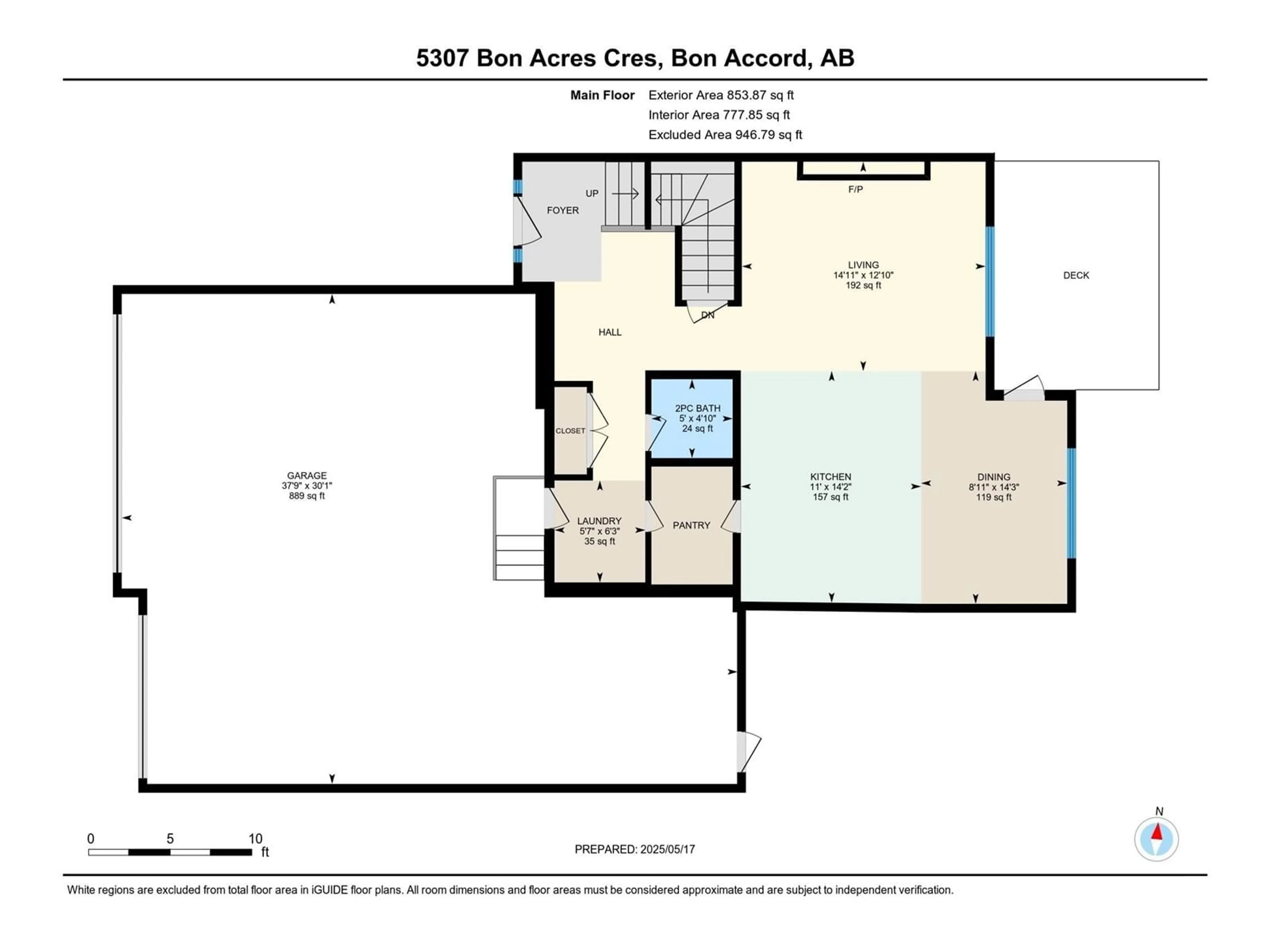 Floor plan for 5307 BON ACRES CR, Bon Accord Alberta T0A0K0