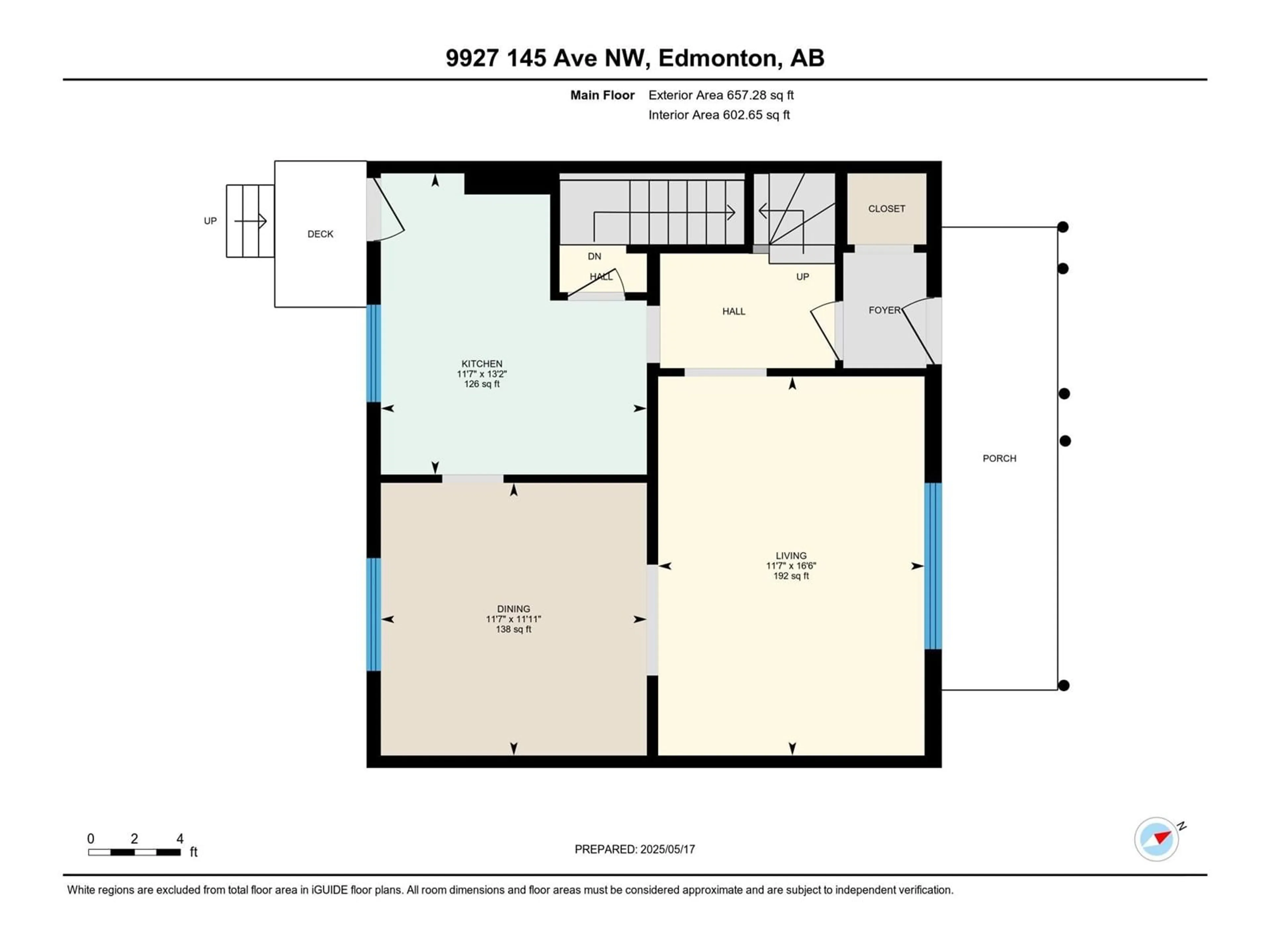 Floor plan for 9927 145 AV, Edmonton Alberta T5E6L8