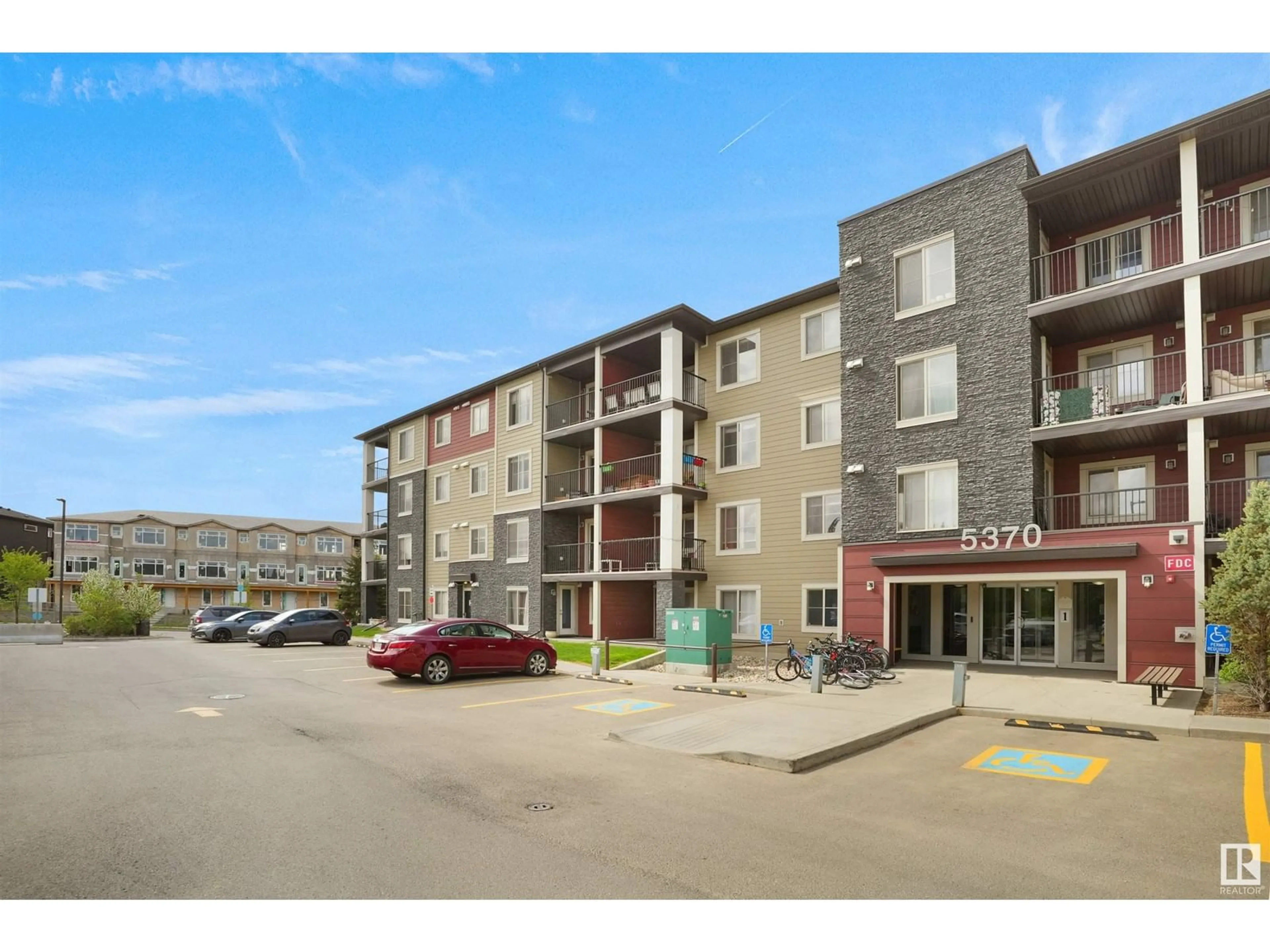 A pic from outside/outdoor area/front of a property/back of a property/a pic from drone, water/lake/river/ocean view for #105 - 5370 CHAPPELLE RD, Edmonton Alberta T6W3K7