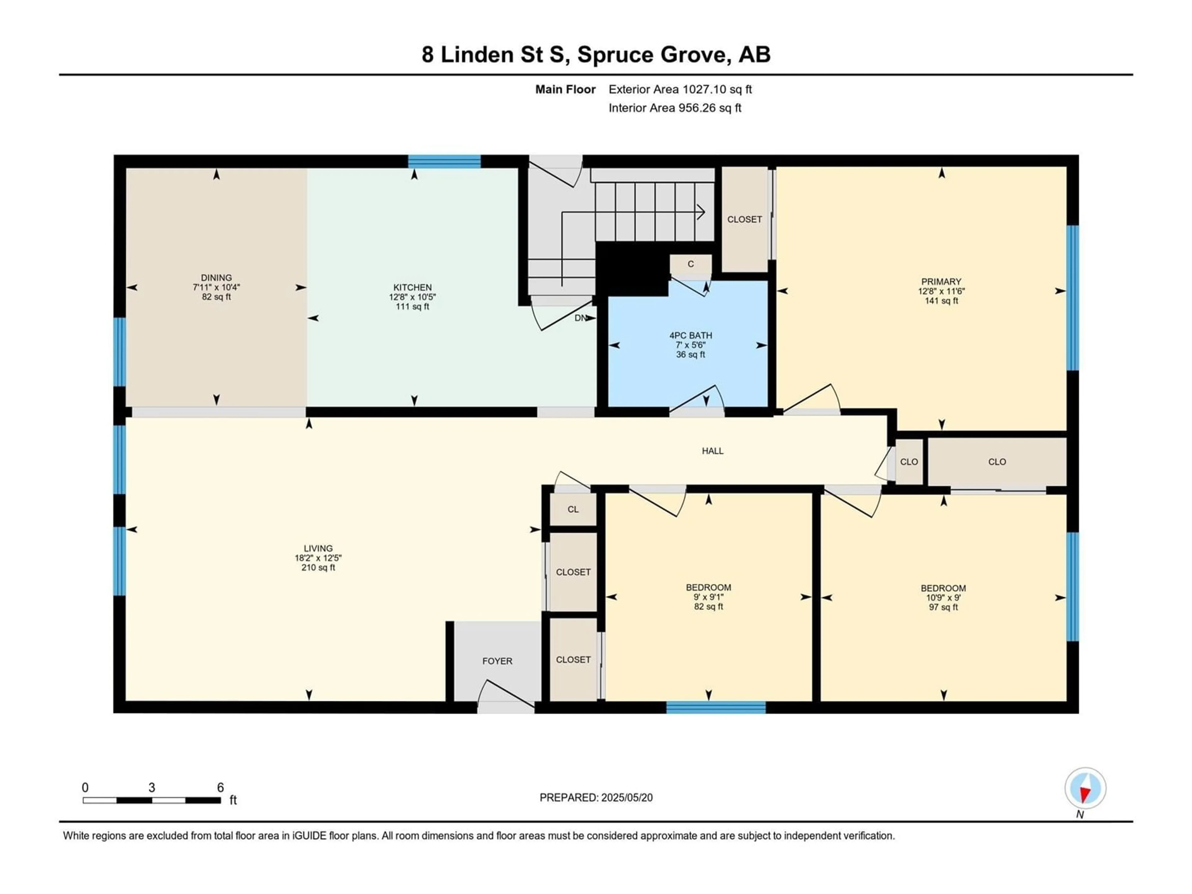 Floor plan for 8 LINDEN ST, Spruce Grove Alberta T7X2G4