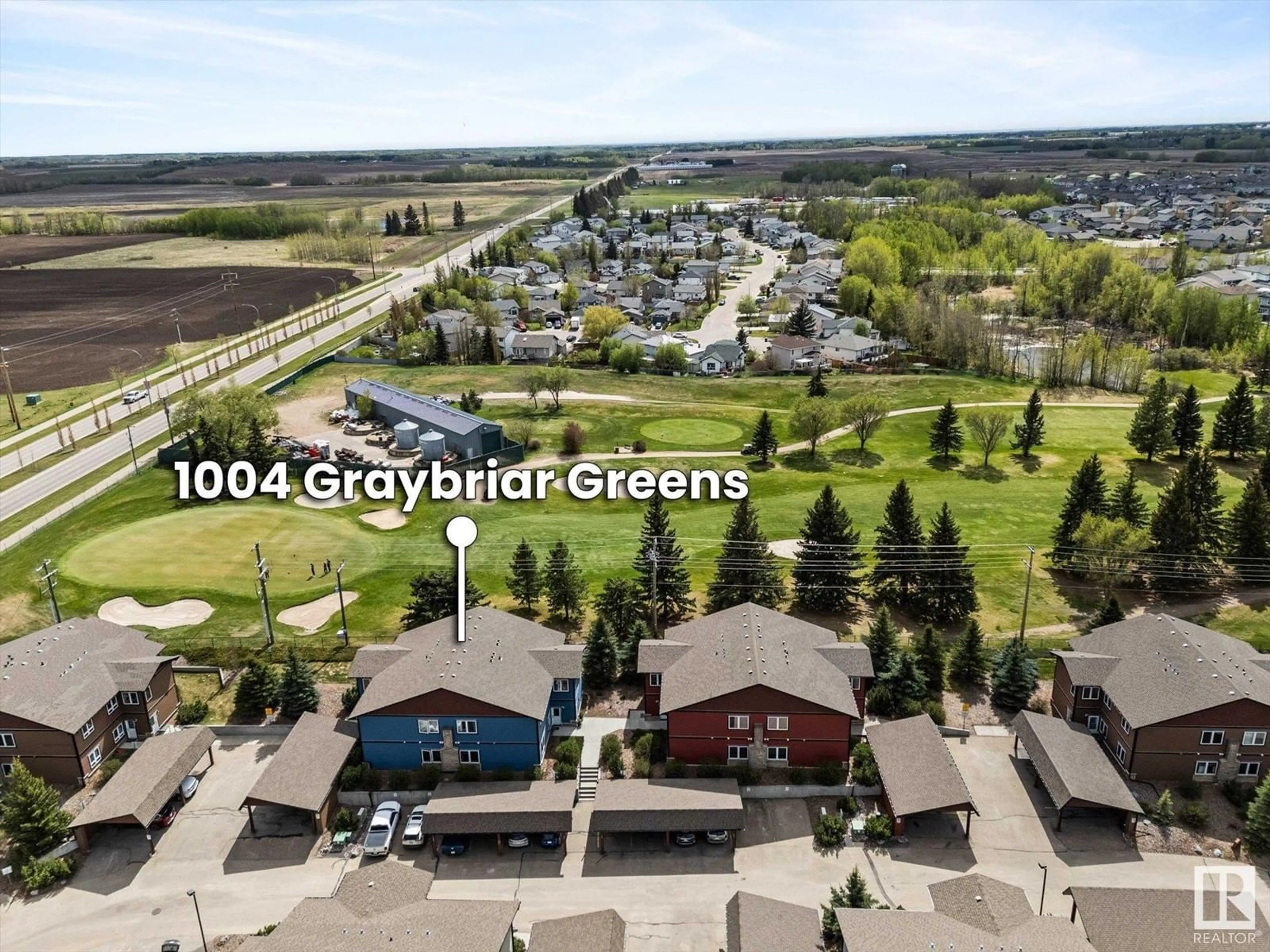 A pic from outside/outdoor area/front of a property/back of a property/a pic from drone, street for 1004 GRAYBRIAR GR, Stony Plain Alberta T7Z0G1
