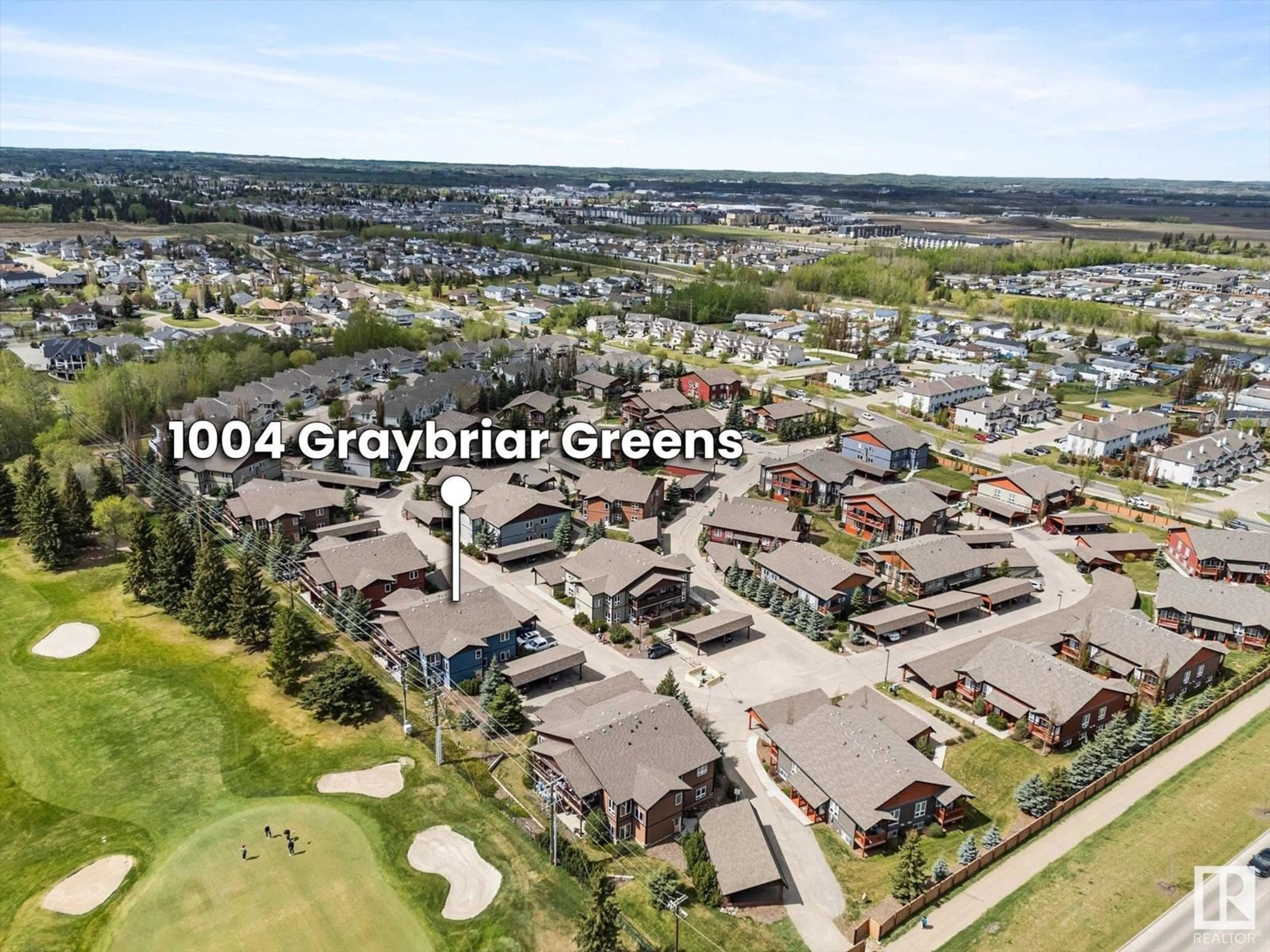 A pic from outside/outdoor area/front of a property/back of a property/a pic from drone, street for 1004 GRAYBRIAR GR, Stony Plain Alberta T7Z0G1