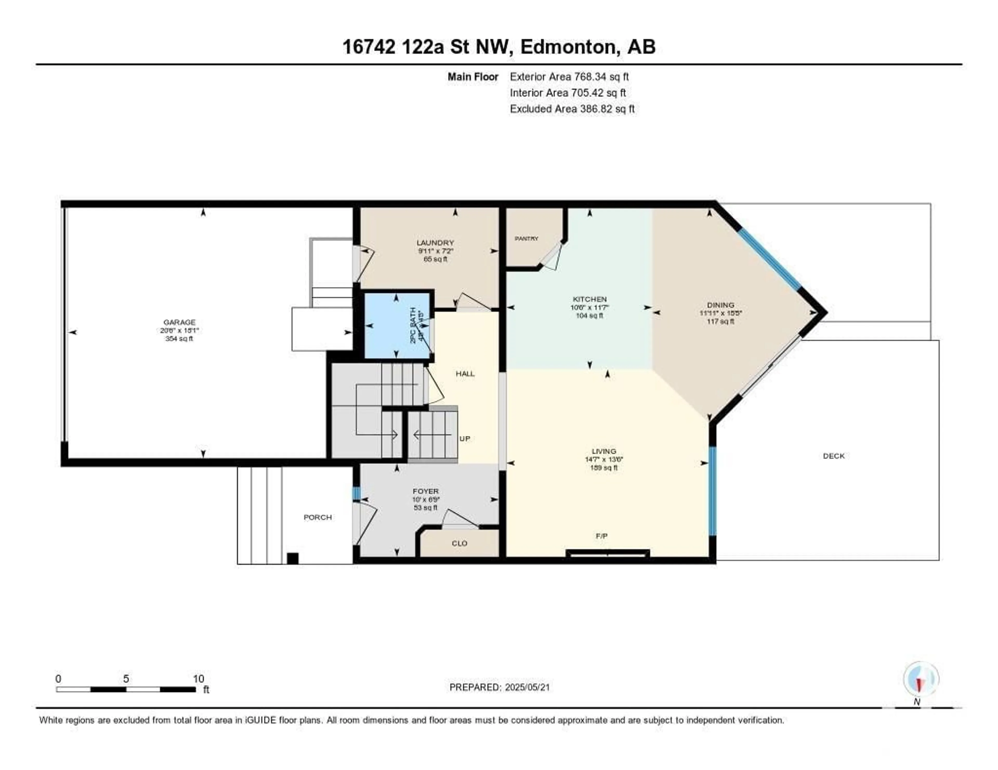 Floor plan for NW - 16742 122A ST, Edmonton Alberta T5X0G3