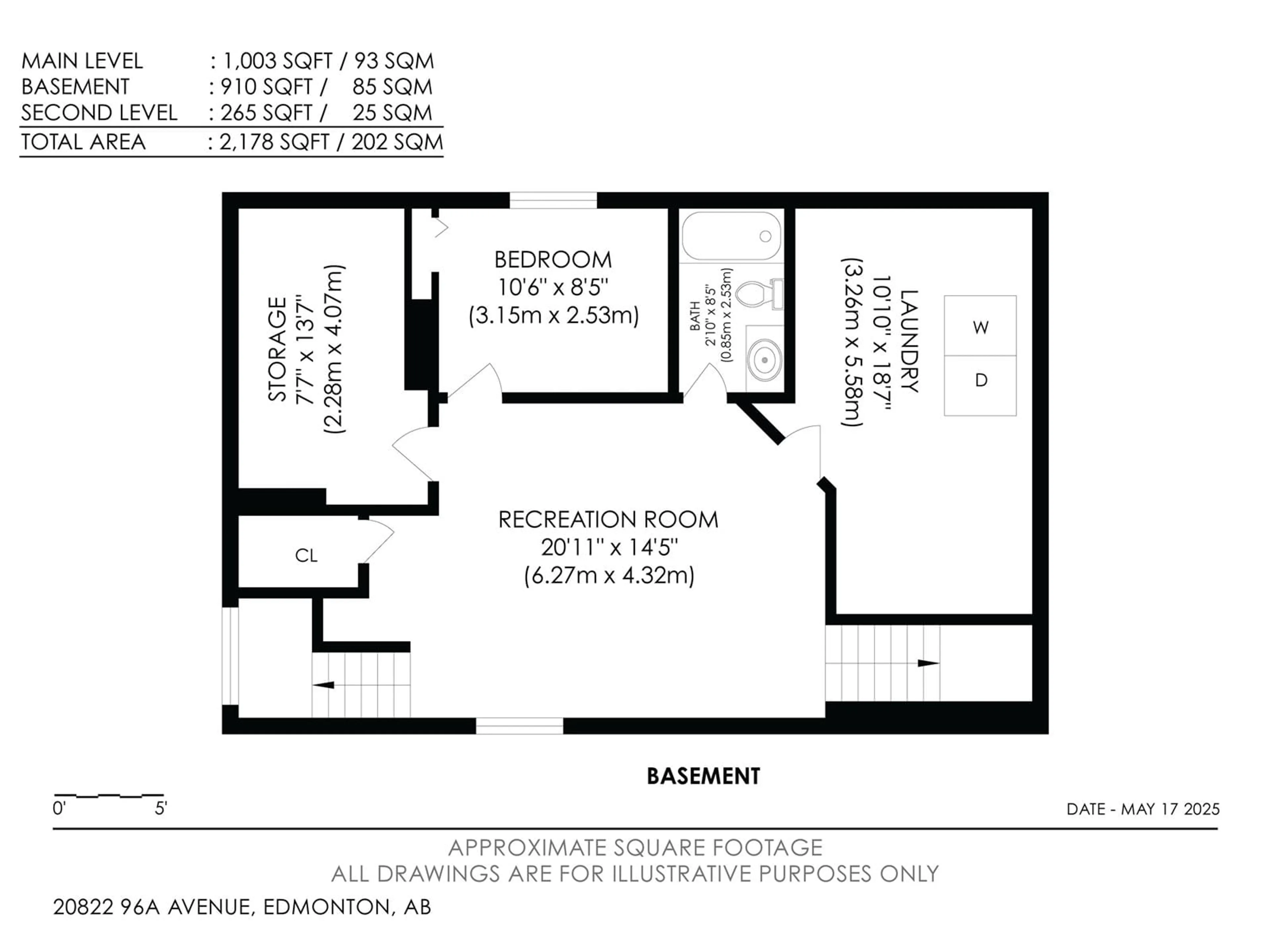 Floor plan for 20822 96A AV, Edmonton Alberta T5T4E7