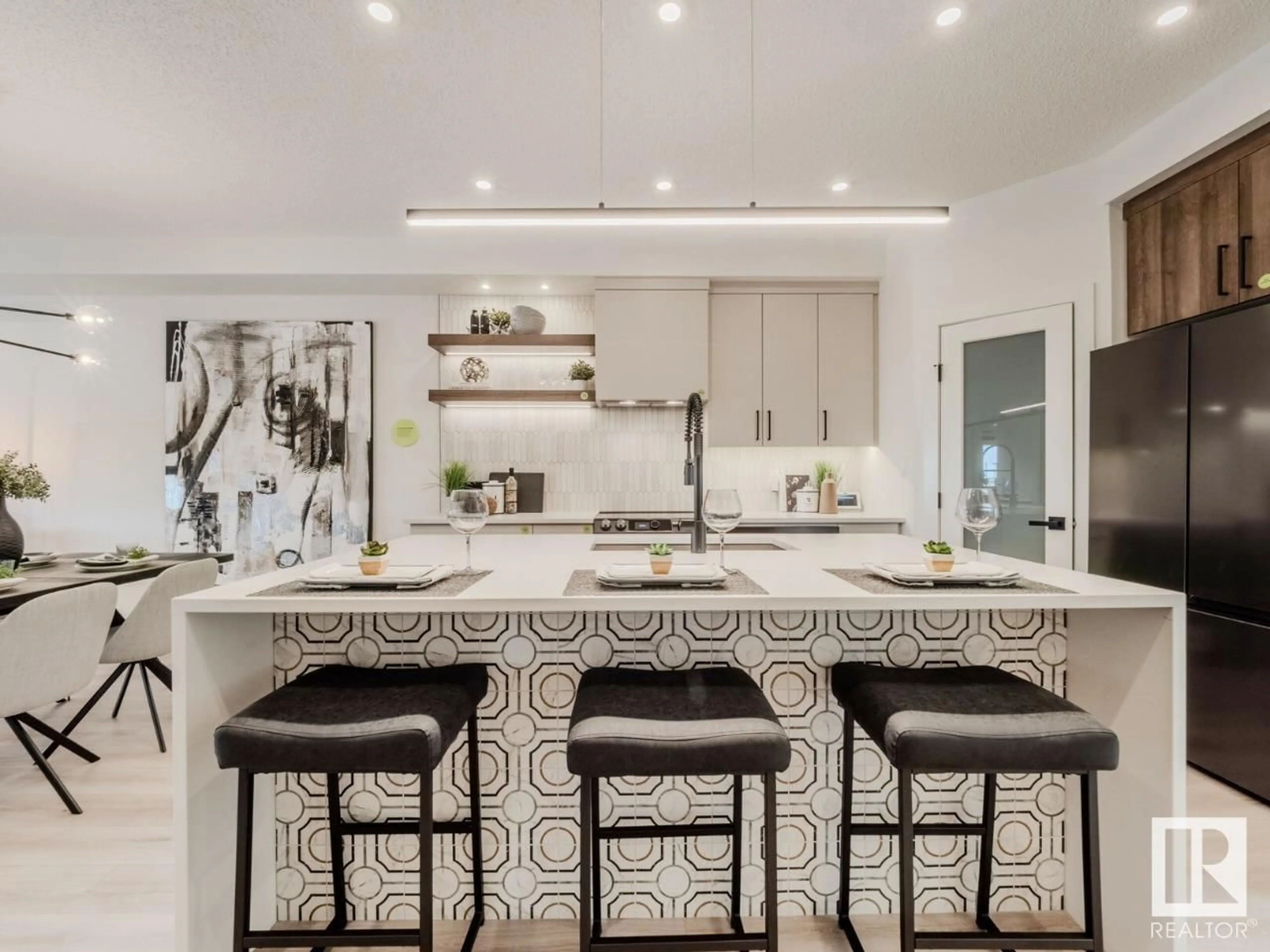 Contemporary kitchen, ceramic/tile floor for 744 MATTSON DR, Edmonton Alberta T6X1A3