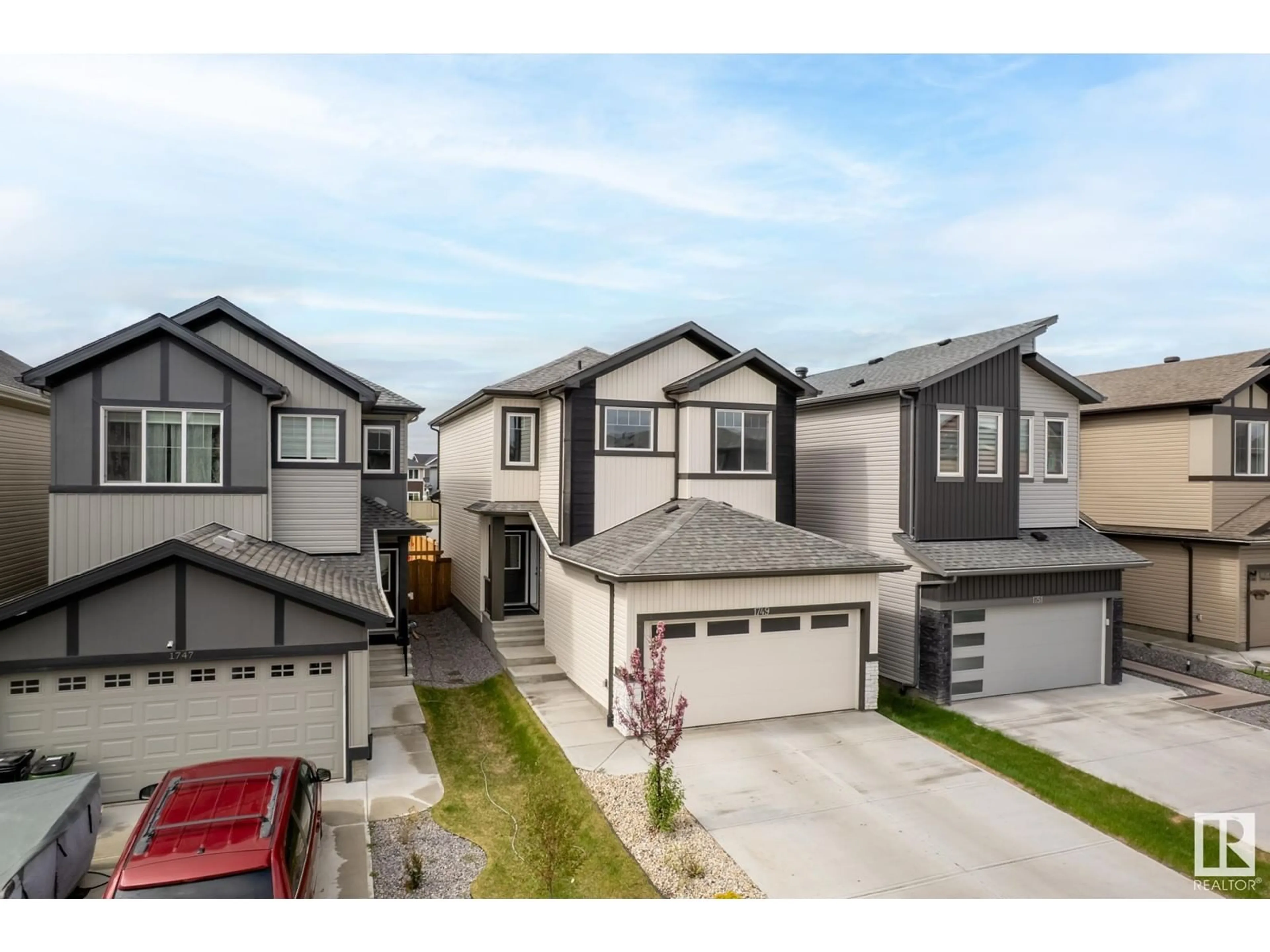 A pic from outside/outdoor area/front of a property/back of a property/a pic from drone, street for 1749 ERKER WY, Edmonton Alberta T6M1J2
