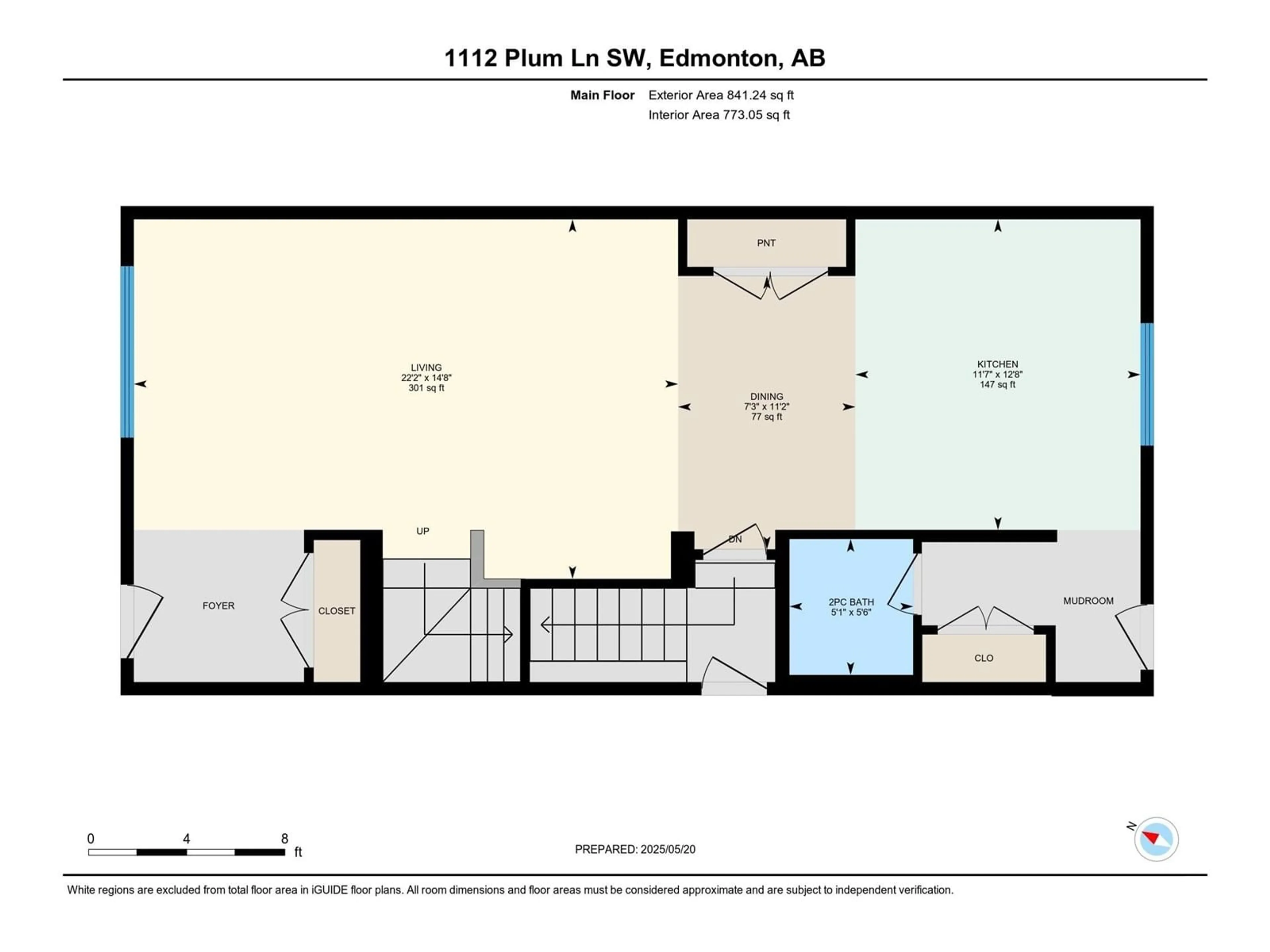 Floor plan for SW SW - 1112 PLUM LN, Edmonton Alberta T6X3A7