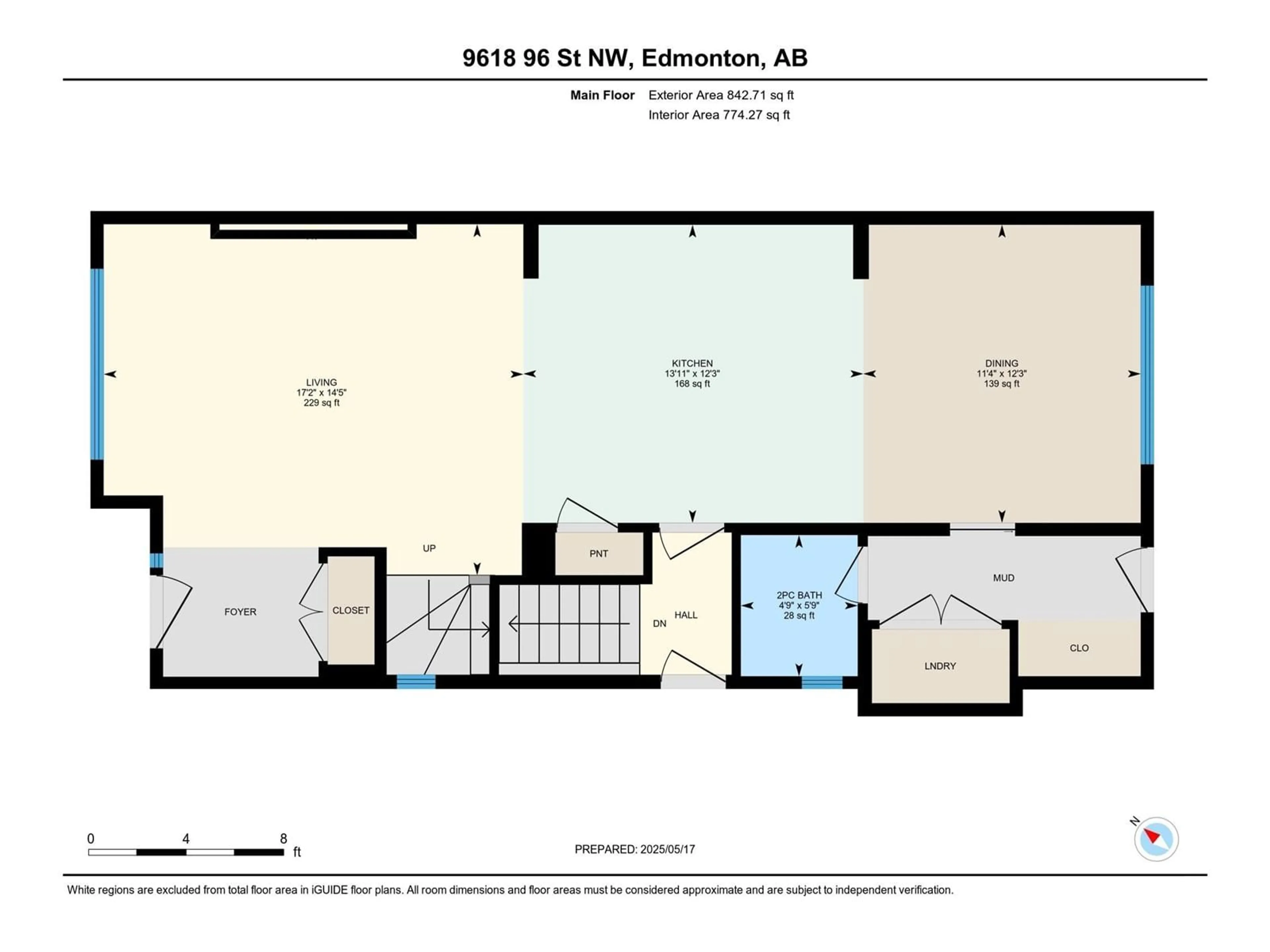 Floor plan for 9618 96 ST, Edmonton Alberta T6G2V7