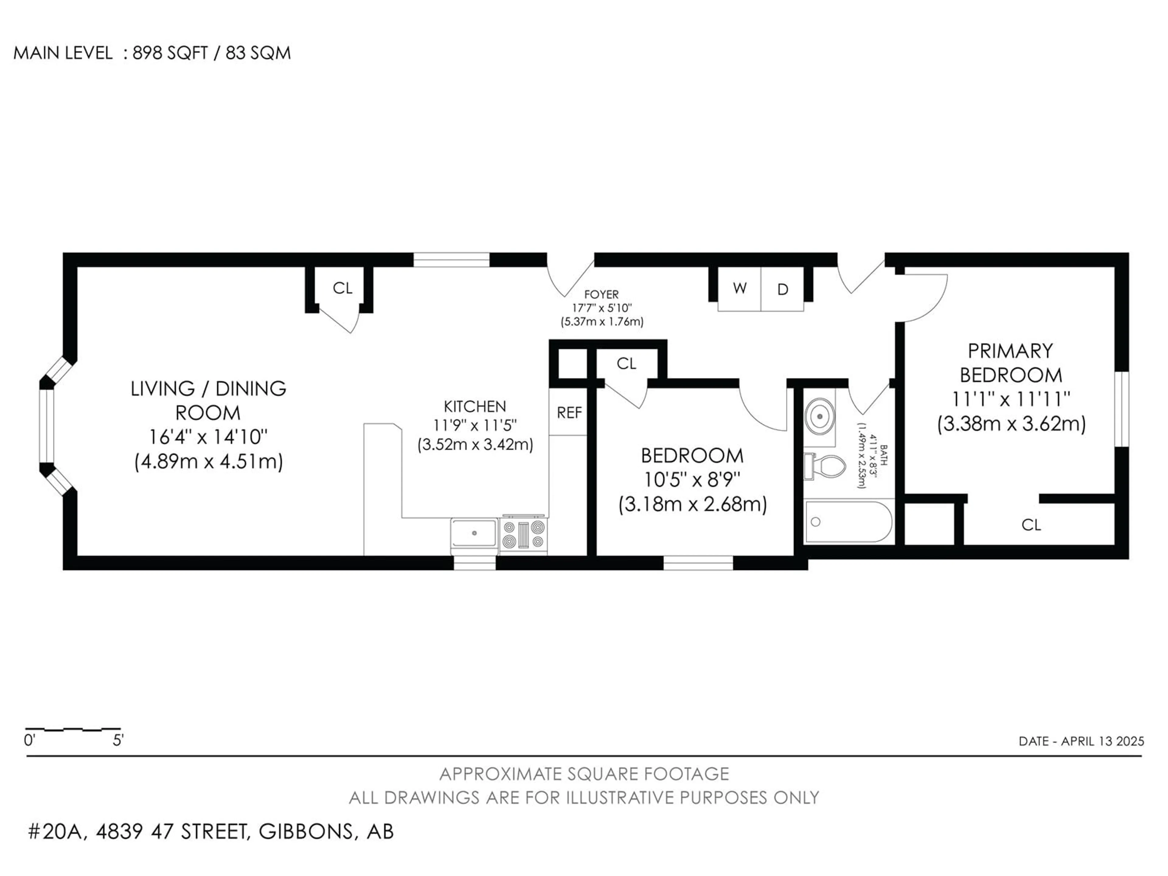 Floor plan for 4839 47 ST, Gibbons Alberta T0A1N0
