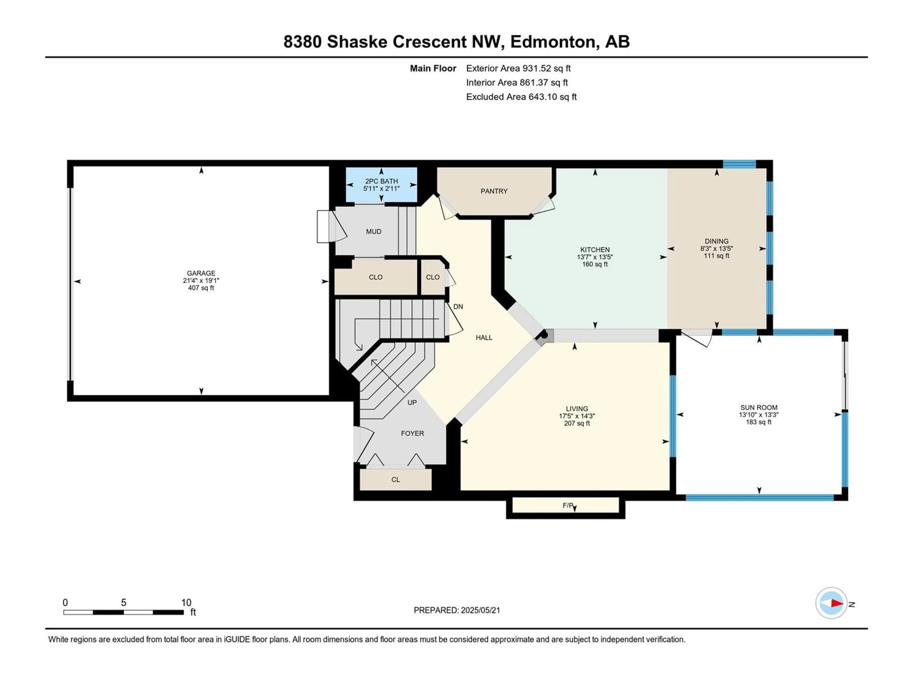Floor plan for 8380 SHASKE CR, Edmonton Alberta T6R0B5