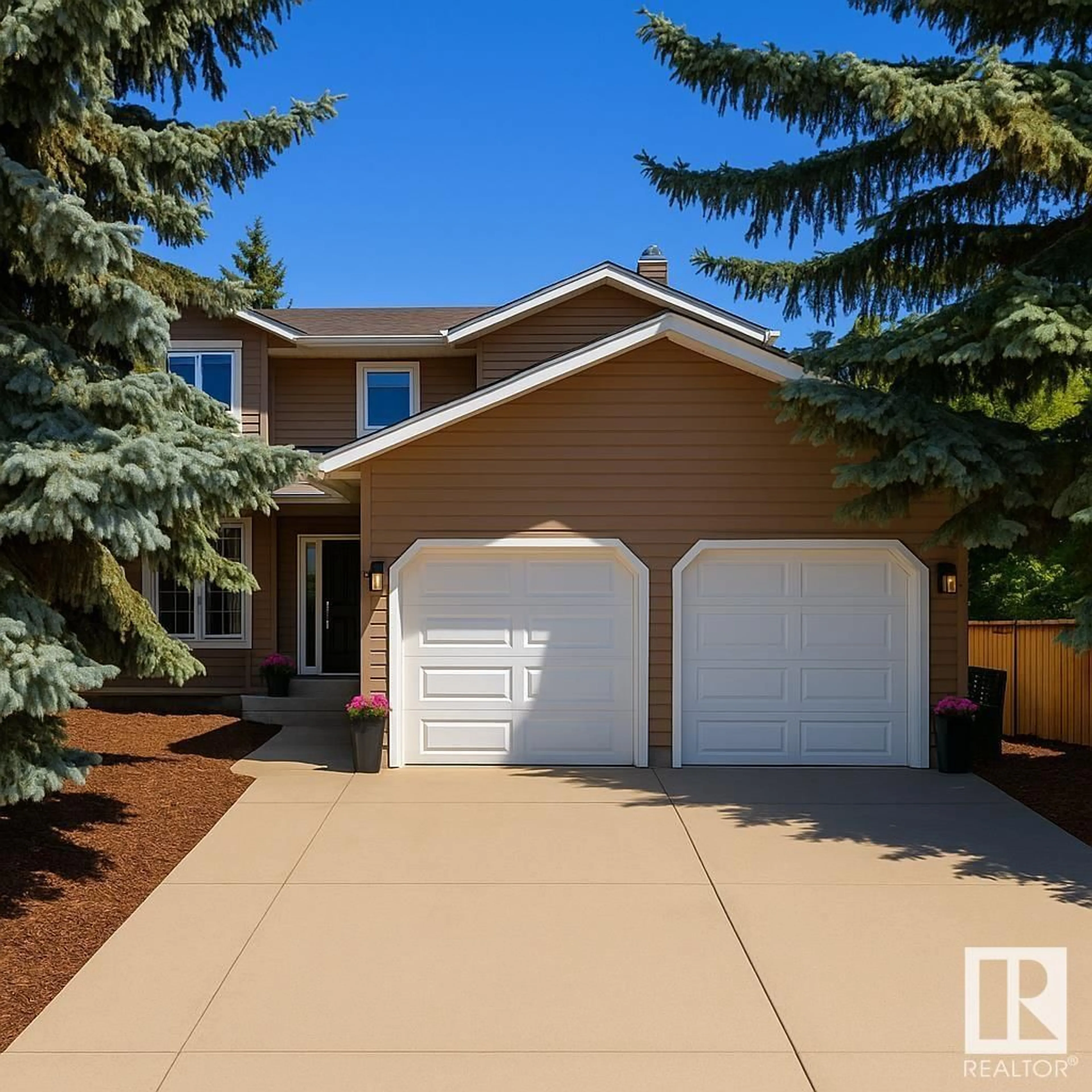 Home with vinyl exterior material, street for 15108 RAMSAY CR, Edmonton Alberta T6H5P4