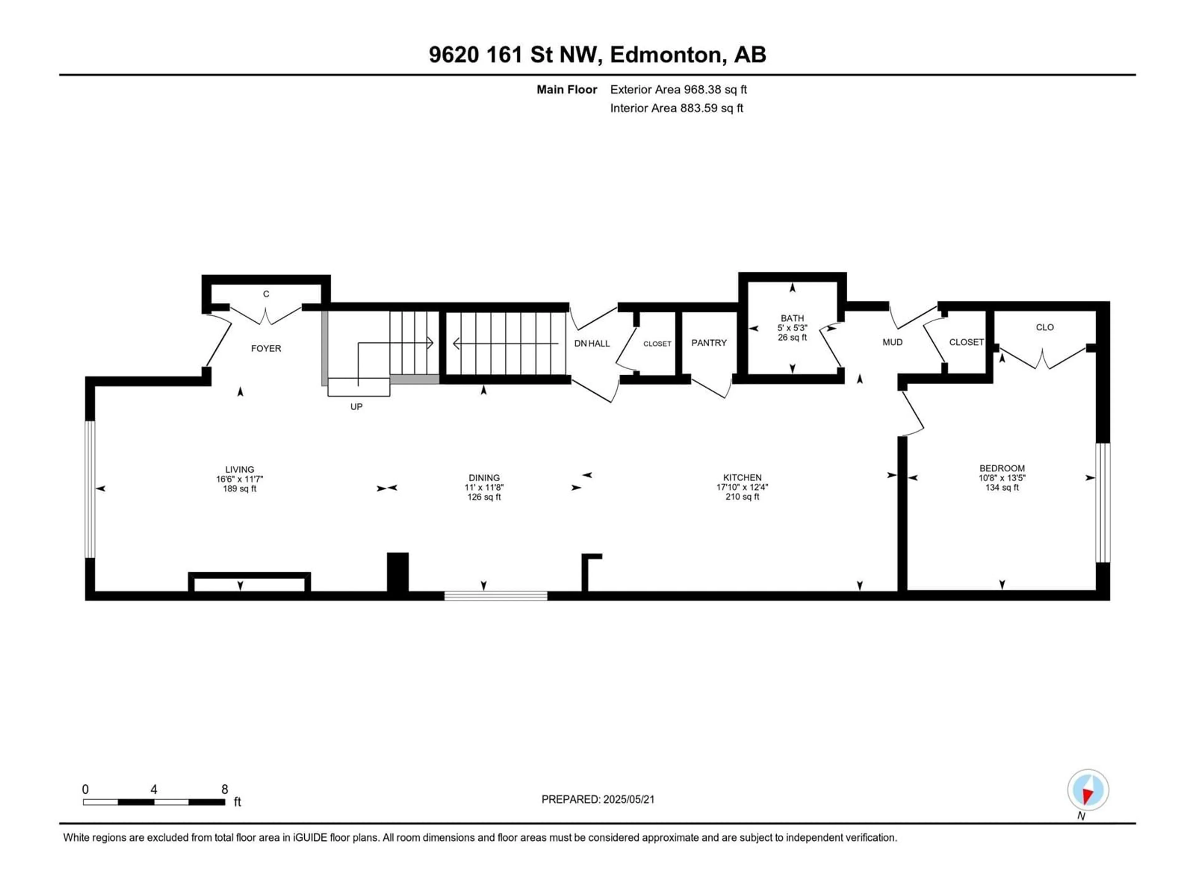 Floor plan for 9620 161 ST, Edmonton Alberta T5P3H1