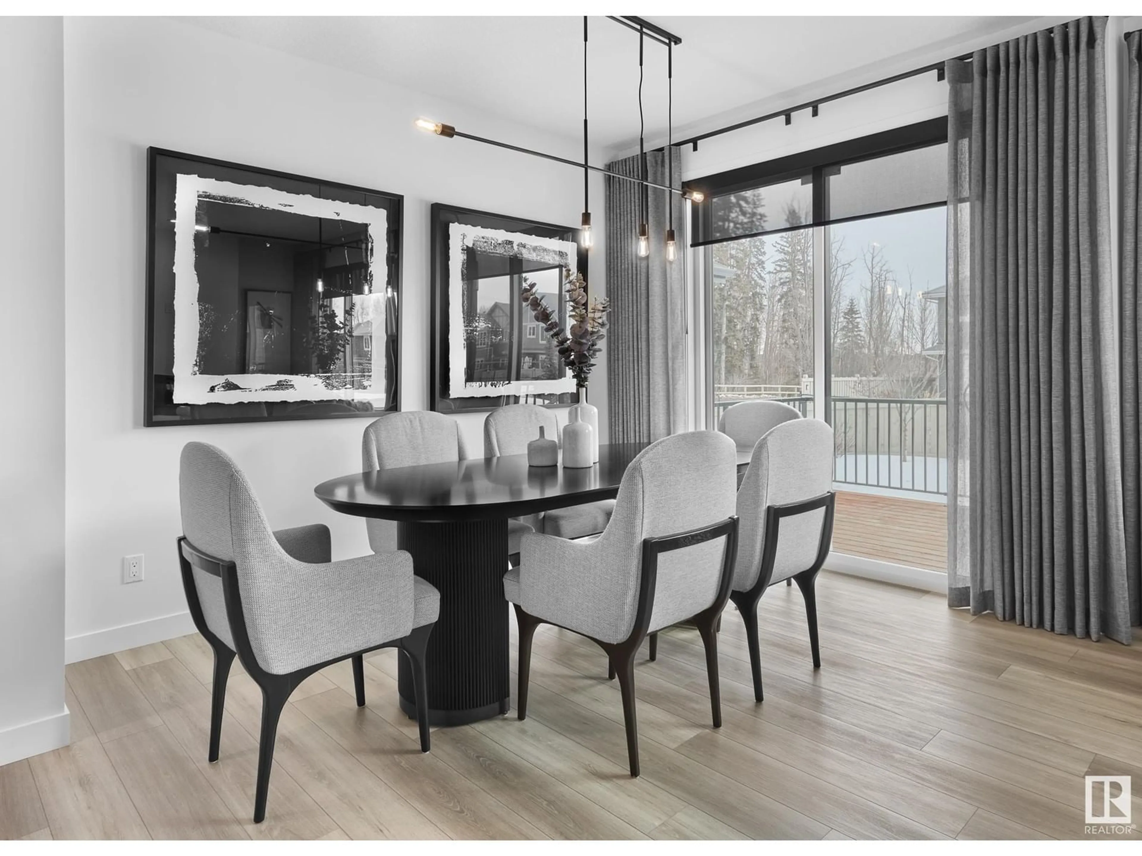 Dining room, wood/laminate floor for 3553 ERLANGER LI, Edmonton Alberta T6M1J5