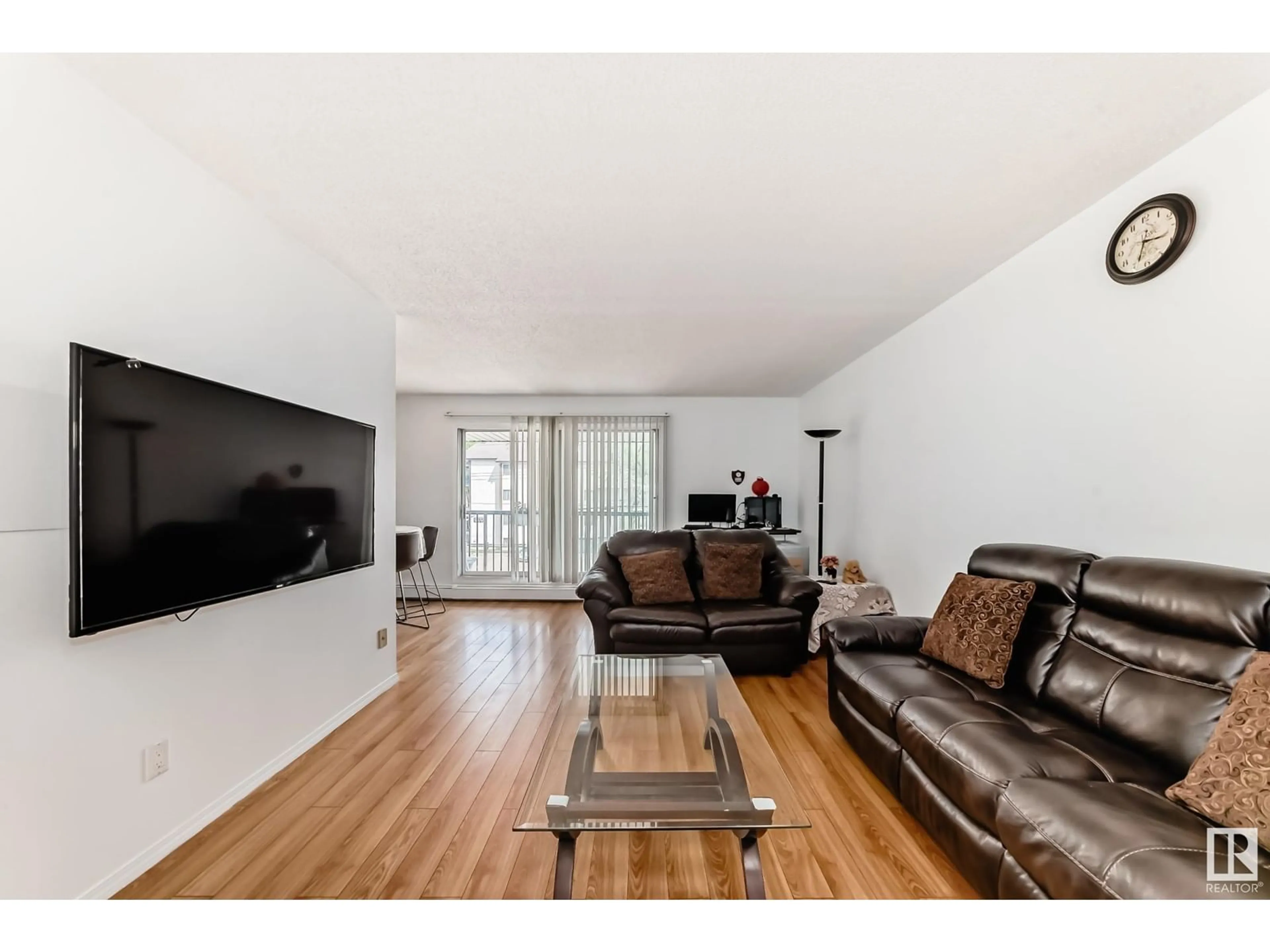Living room with furniture, wood/laminate floor for #302 - 11919 82 ST, Edmonton Alberta T5B2W4
