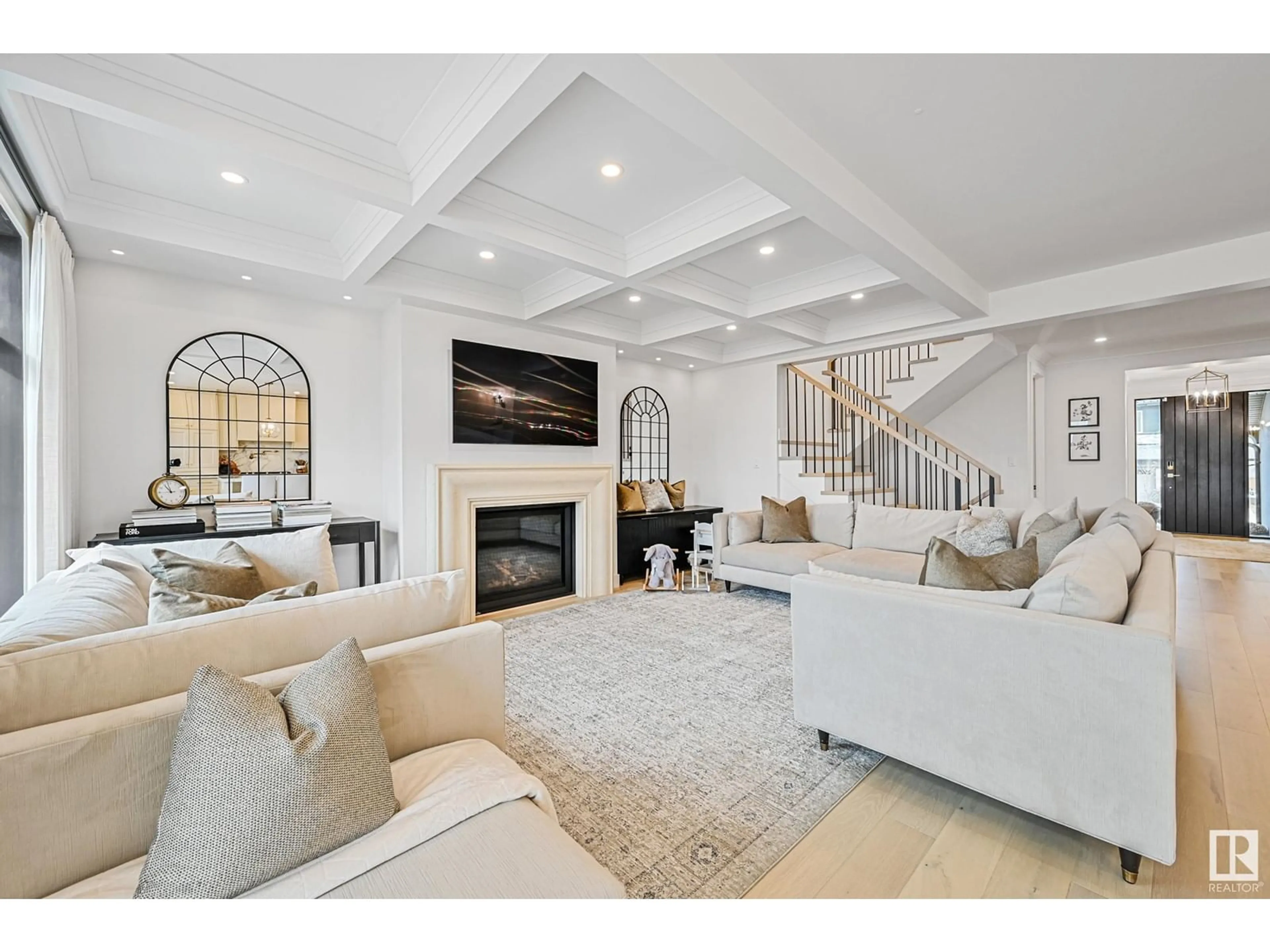 Living room with furniture, unknown for 4824 KNIGHT CR, Edmonton Alberta T6W5A2