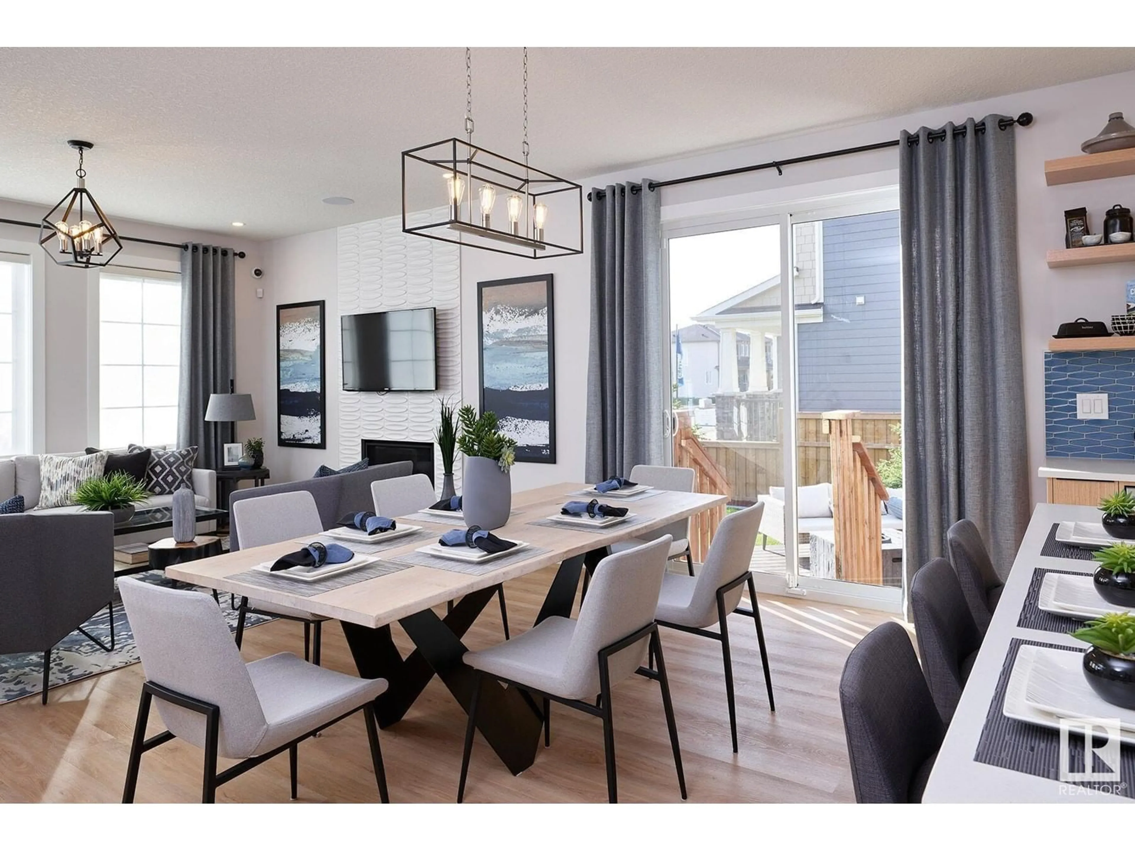 Dining room, wood/laminate floor for 20807 22 AV, Edmonton Alberta T6M2X6