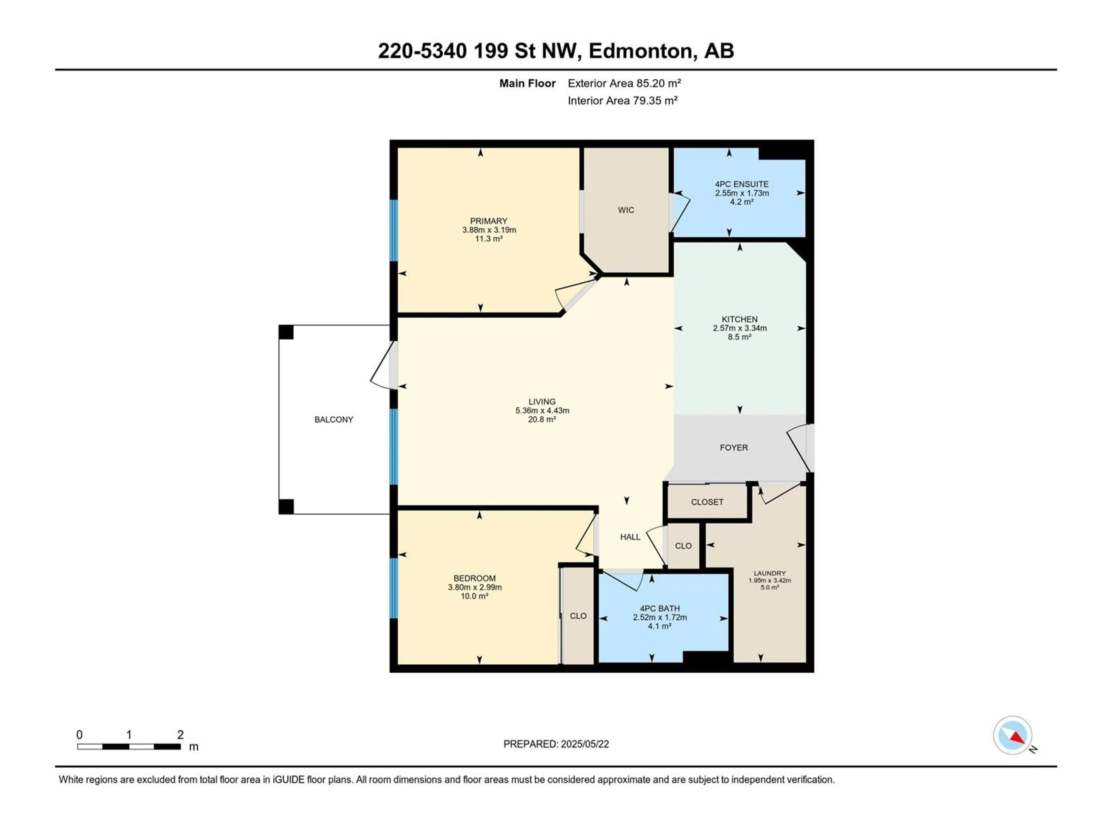Floor plan for #220 - 5340 199 ST, Edmonton Alberta T6M0A5