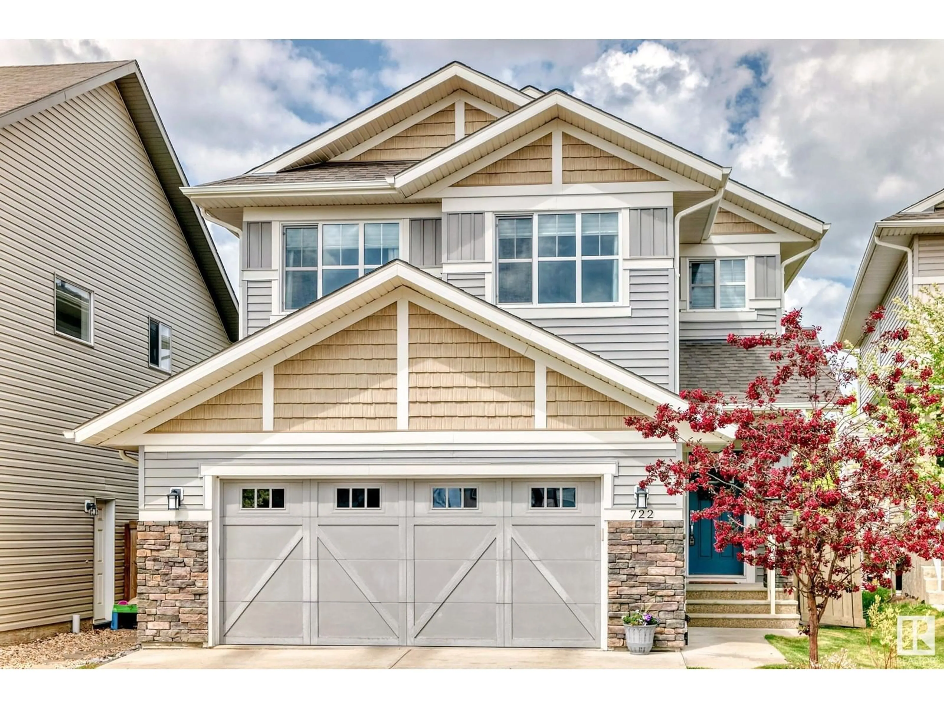 Home with vinyl exterior material, street for 722 37A AV, Edmonton Alberta T6T0S2