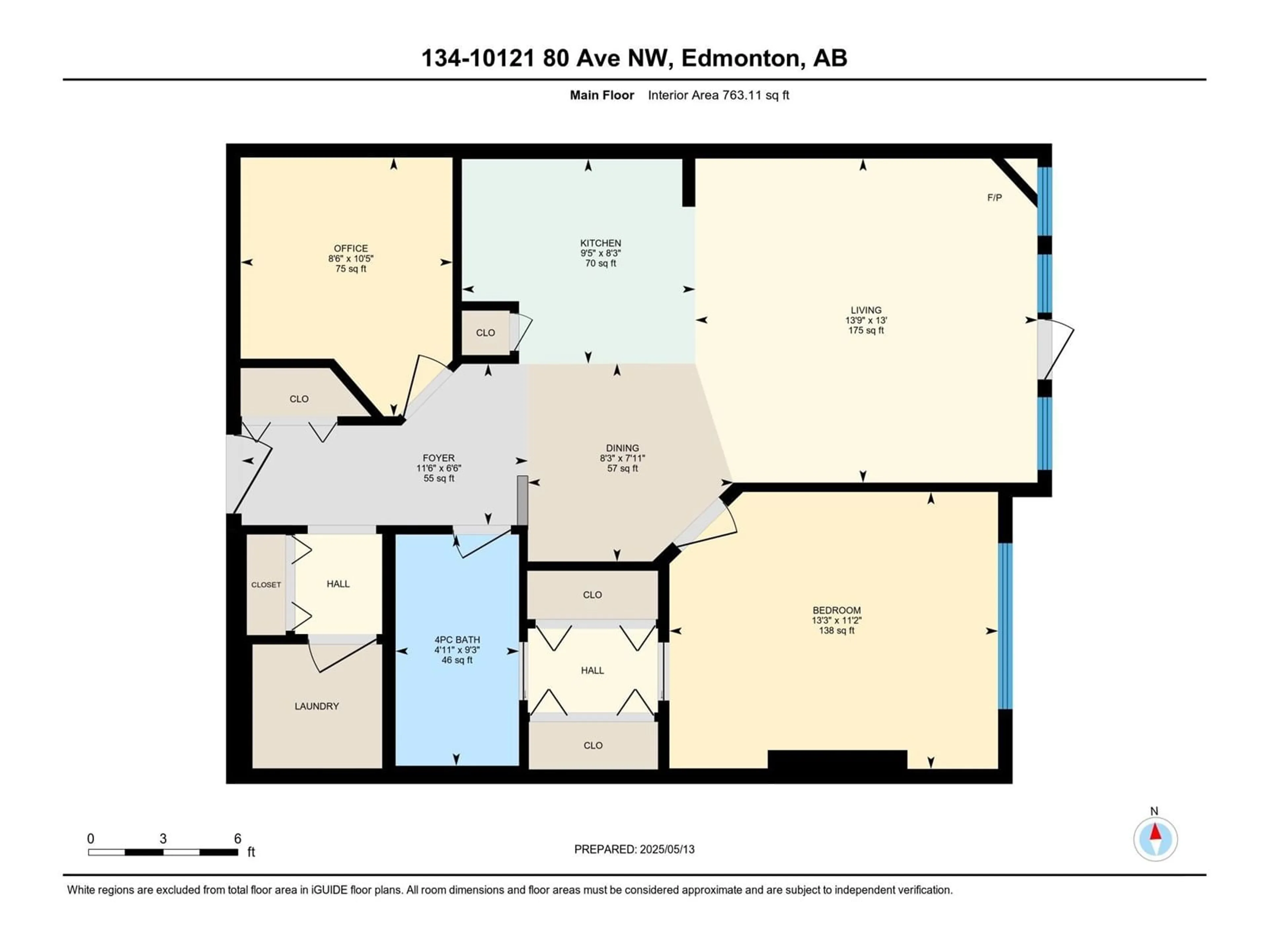 Floor plan for #134 - 10121 80 AV, Edmonton Alberta T6E0B9