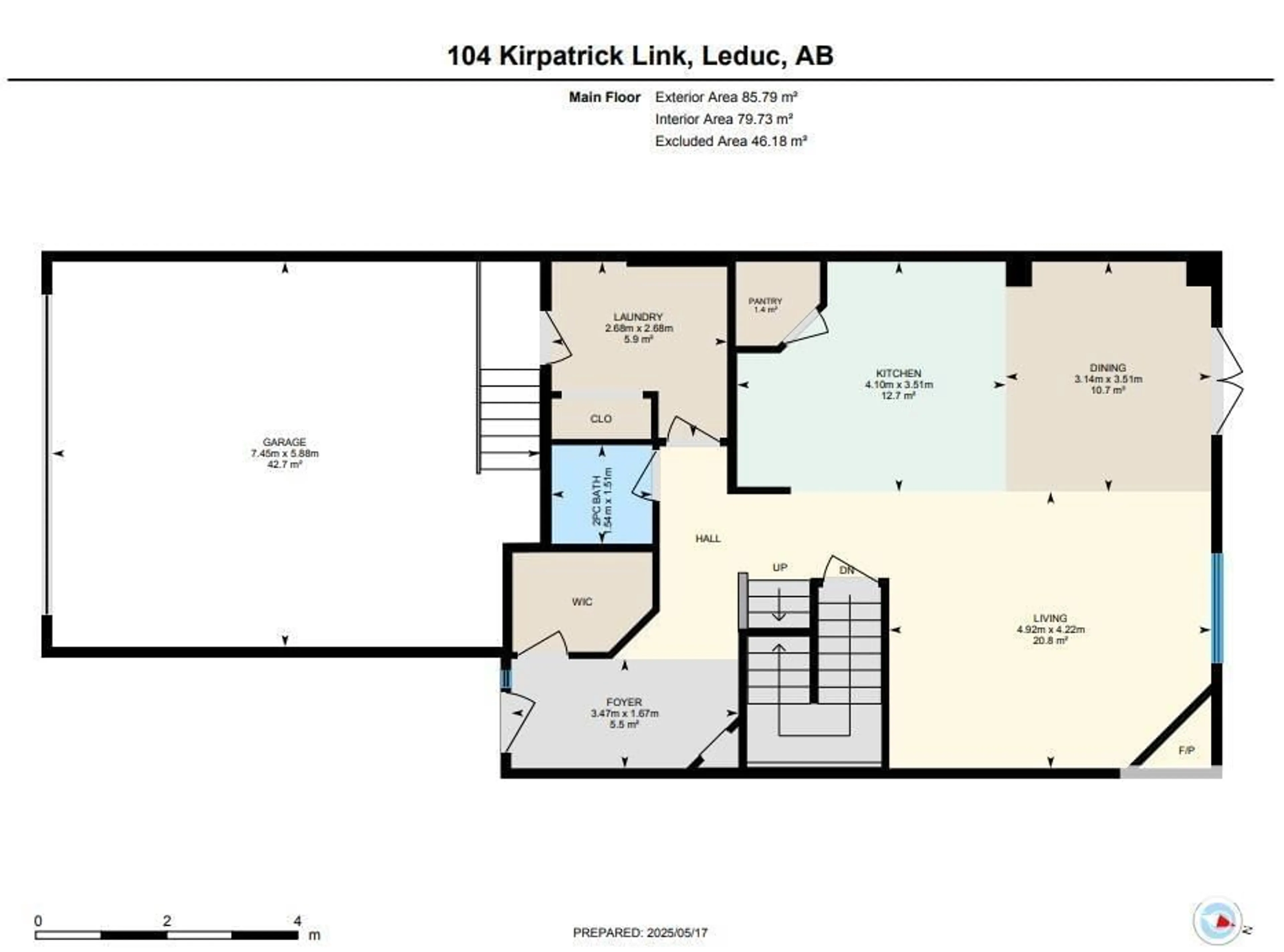 Floor plan for 104 KIRPATRICK LI, Leduc Alberta T9E0W2
