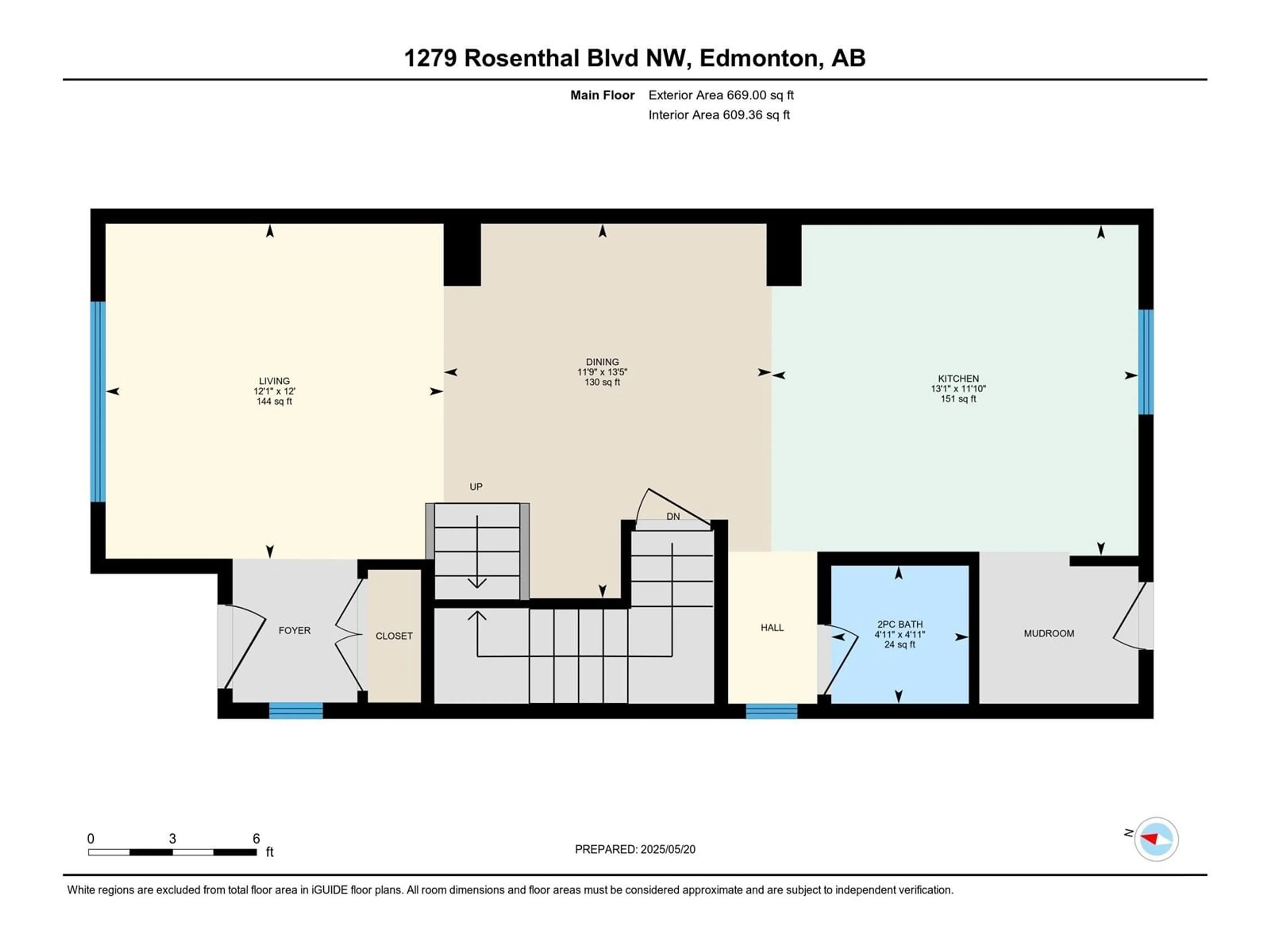 Floor plan for 1279 ROSENTHAL BV, Edmonton Alberta T5T7N7
