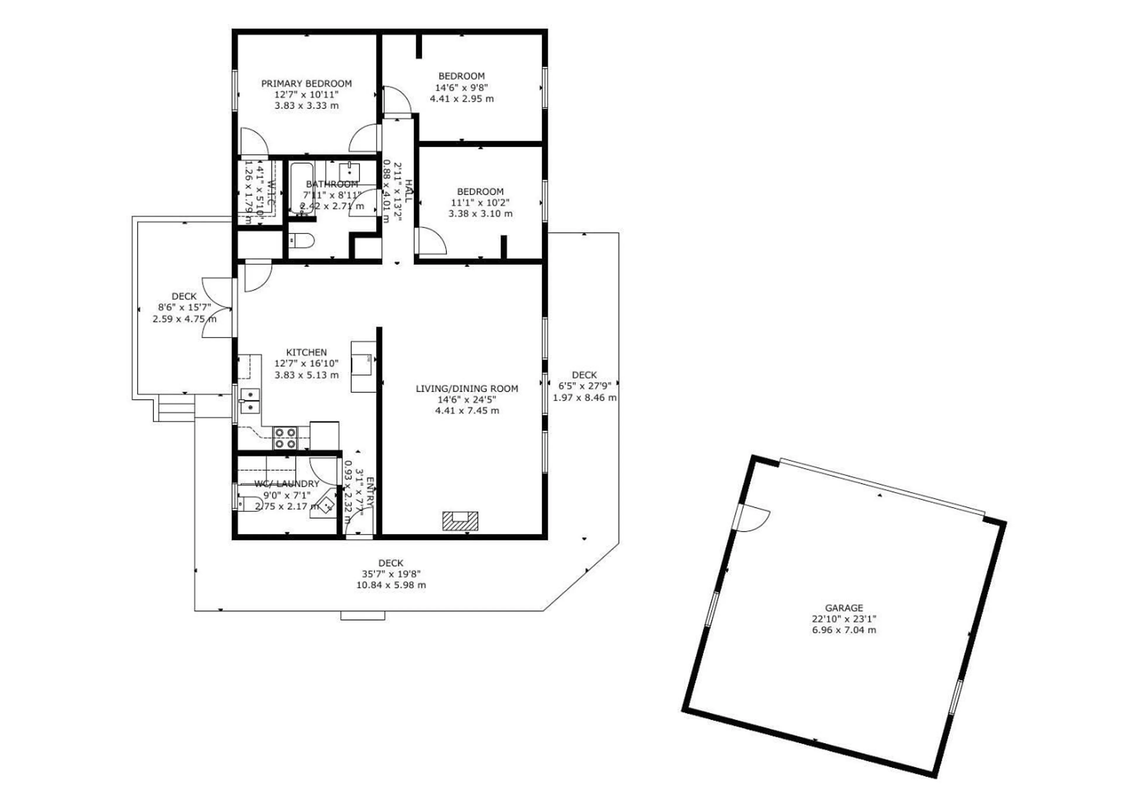 Floor plan for #6 - 2311 TWP ROAD 530, Rural Parkland County Alberta T7Y3M8