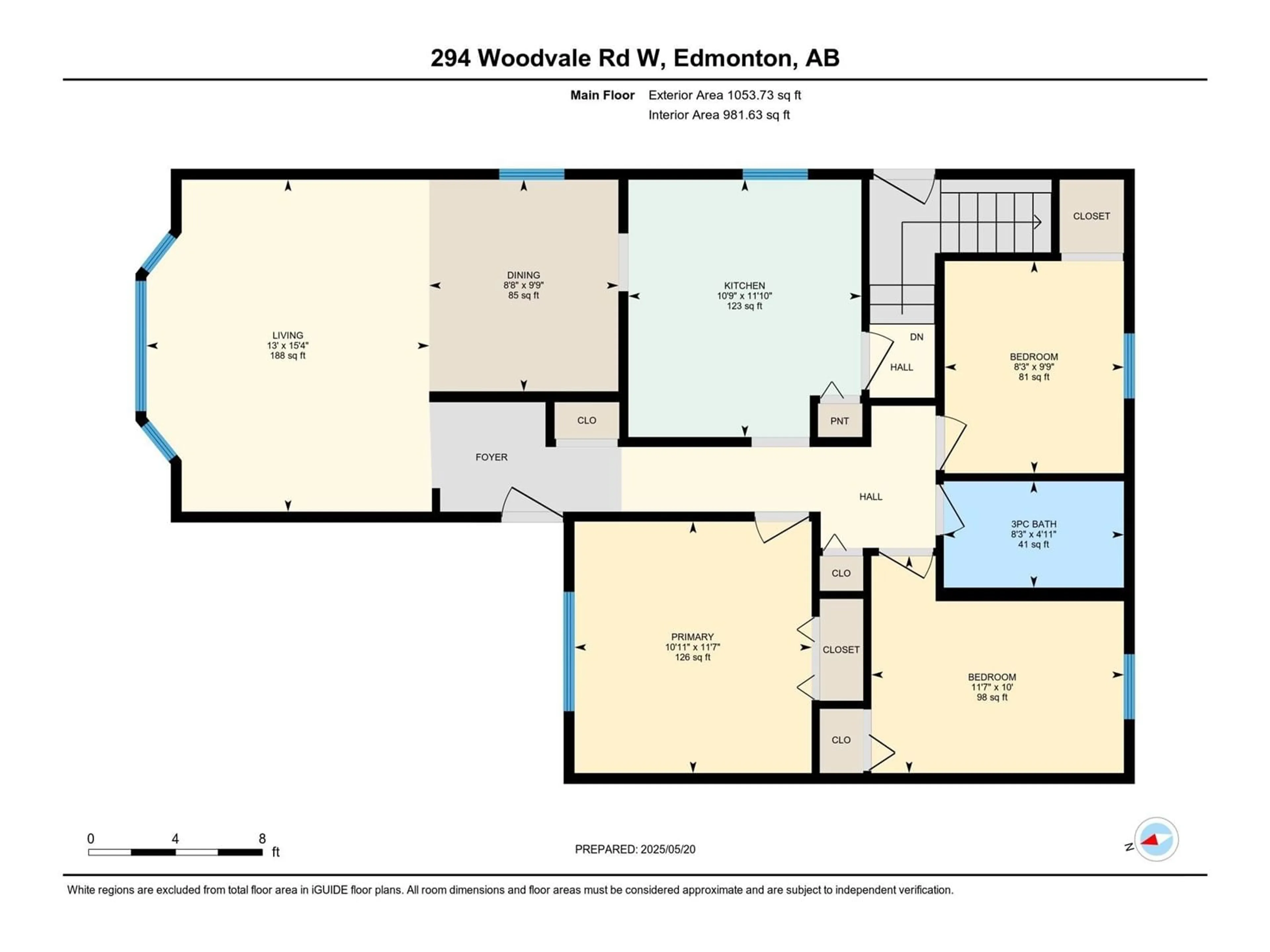 Floor plan for 294 WOODVALE RD, Edmonton Alberta T6L1P6