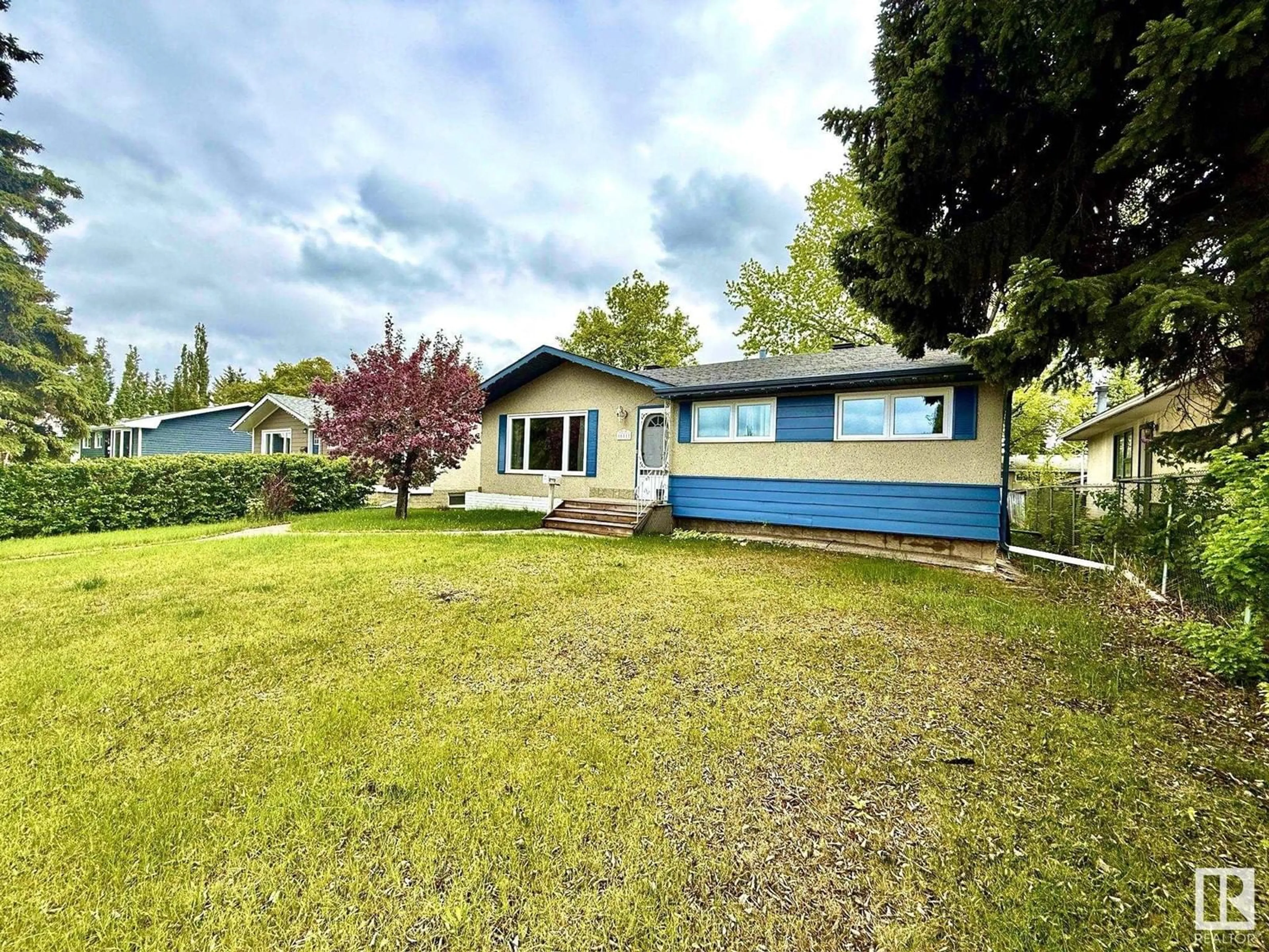 A pic from outside/outdoor area/front of a property/back of a property/a pic from drone, street for 16111 80 AV, Edmonton Alberta T5R3M5