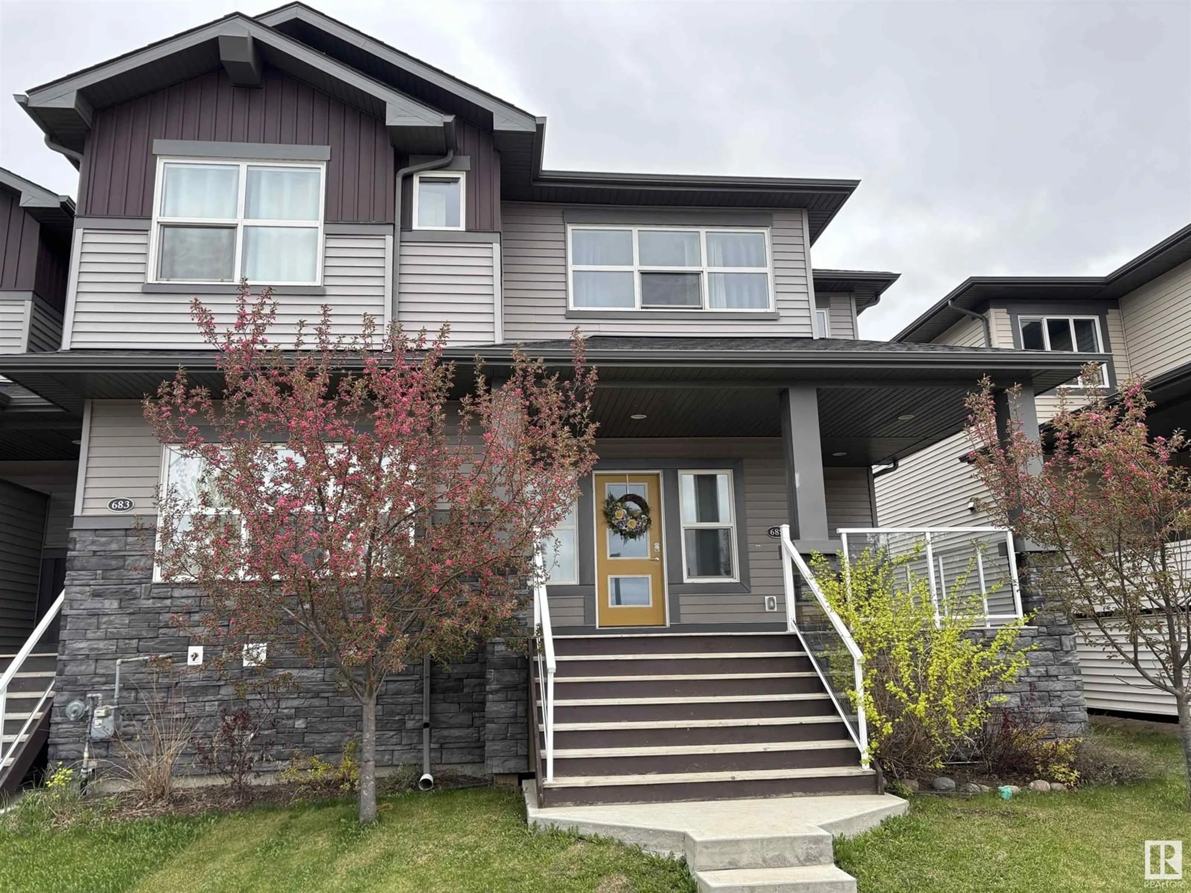 Home with vinyl exterior material, street for 685 BLACK STONE BV, Leduc Alberta T9E1H1