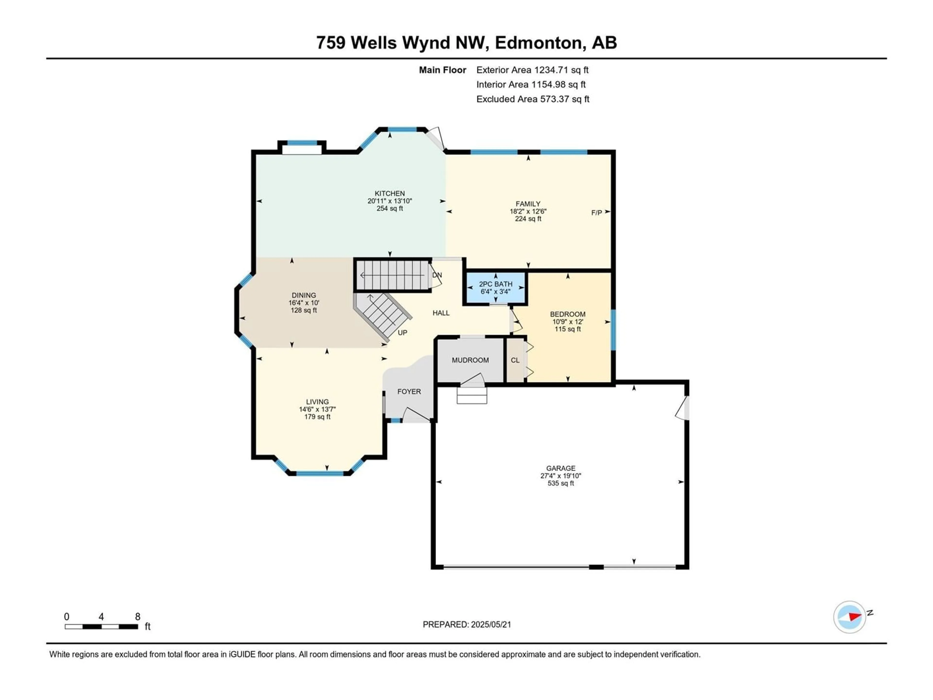 Floor plan for 759 WELLS WD, Edmonton Alberta T6M2J9