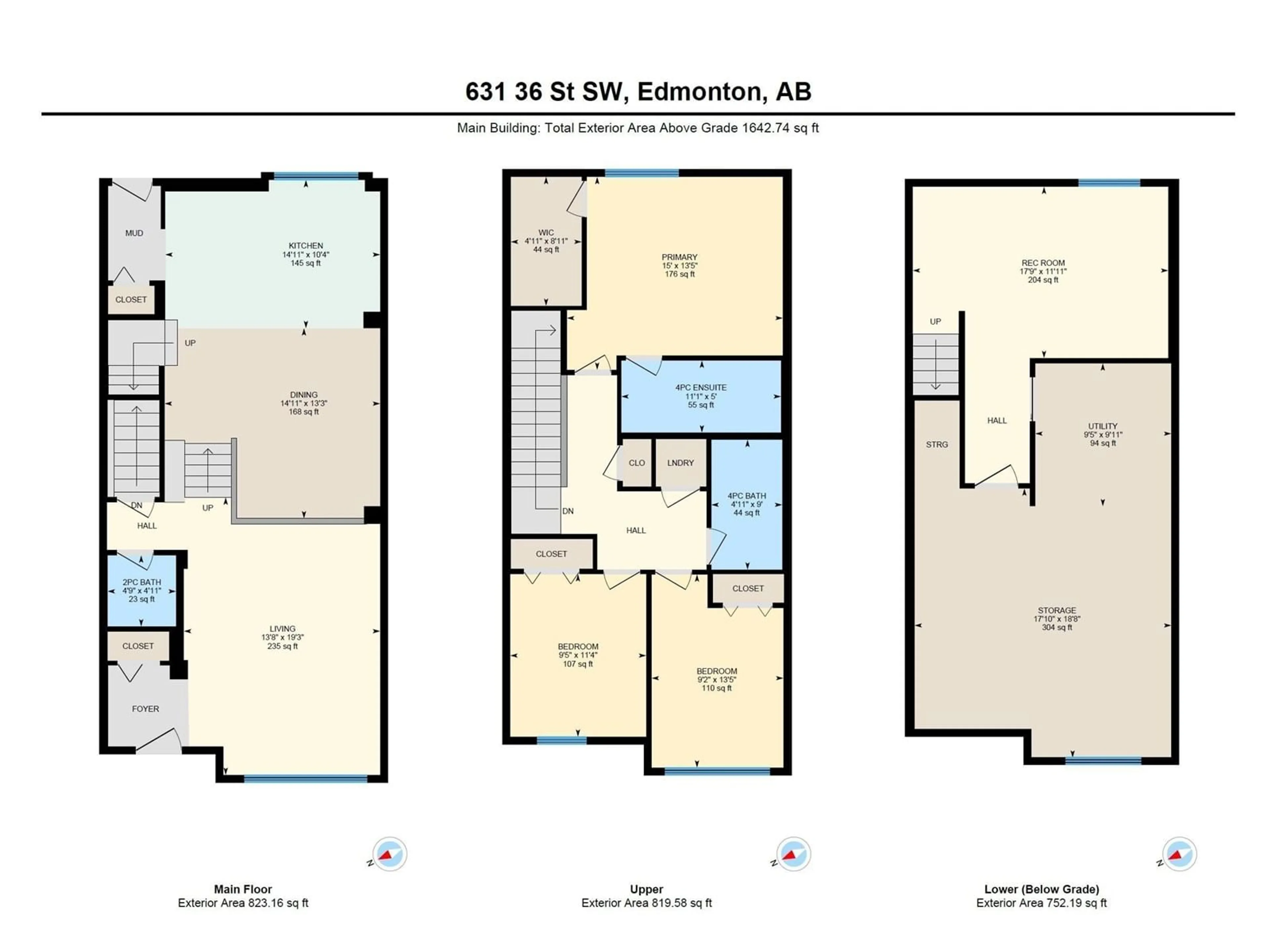 Floor plan for SW - 631 36 ST, Edmonton Alberta T6X2G5