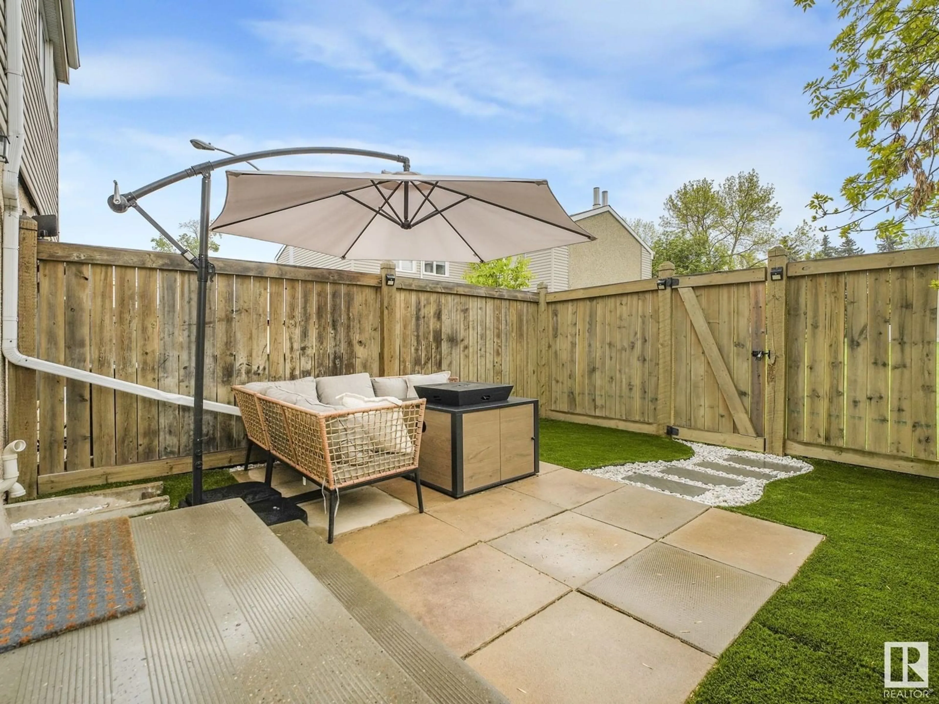 Patio, street for 14839B RIVERBEND RD, Edmonton Alberta T6H5A9