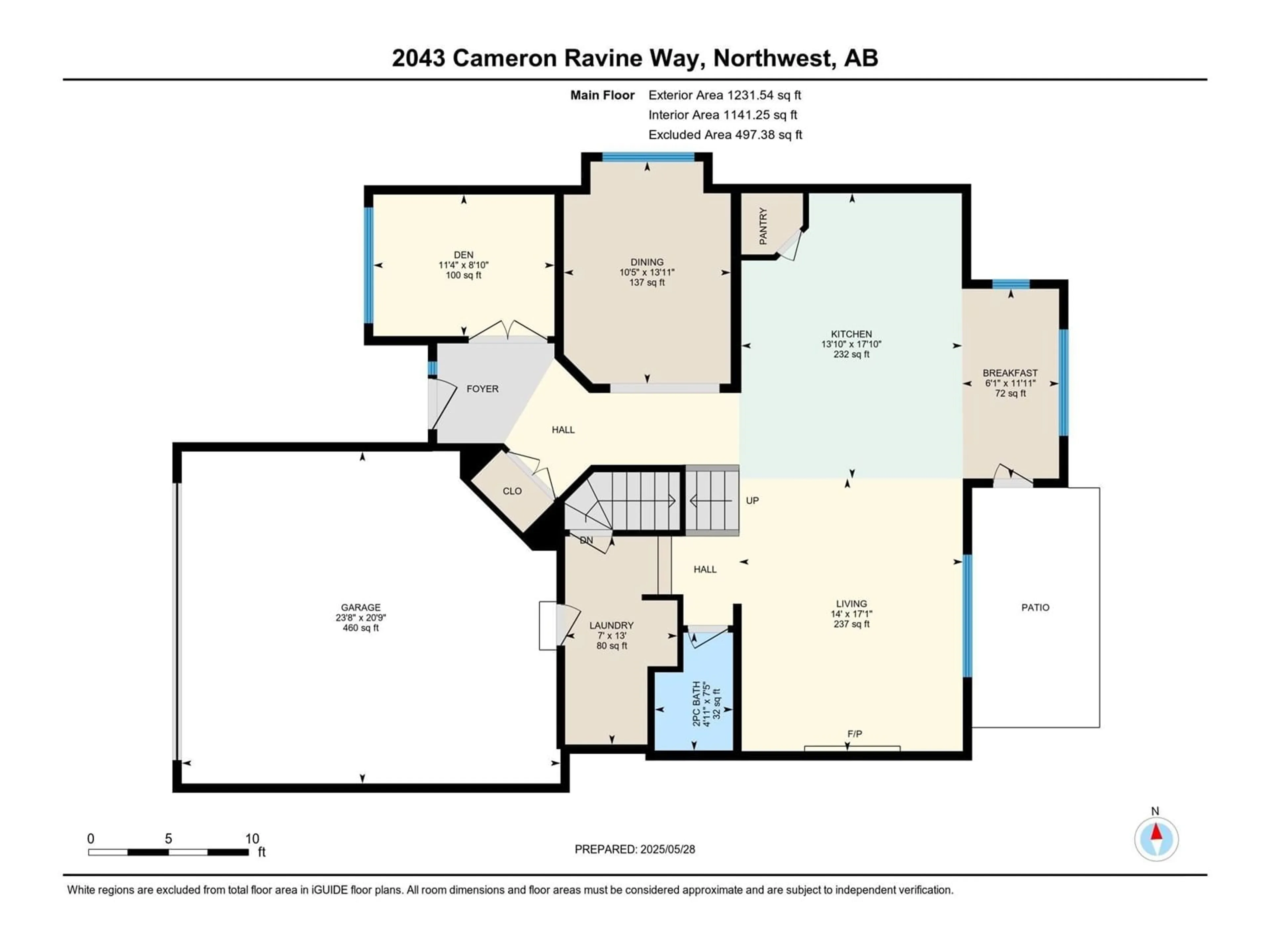 Floor plan for 2043 CAMERON RAVINE WY, Edmonton Alberta T6M0L2