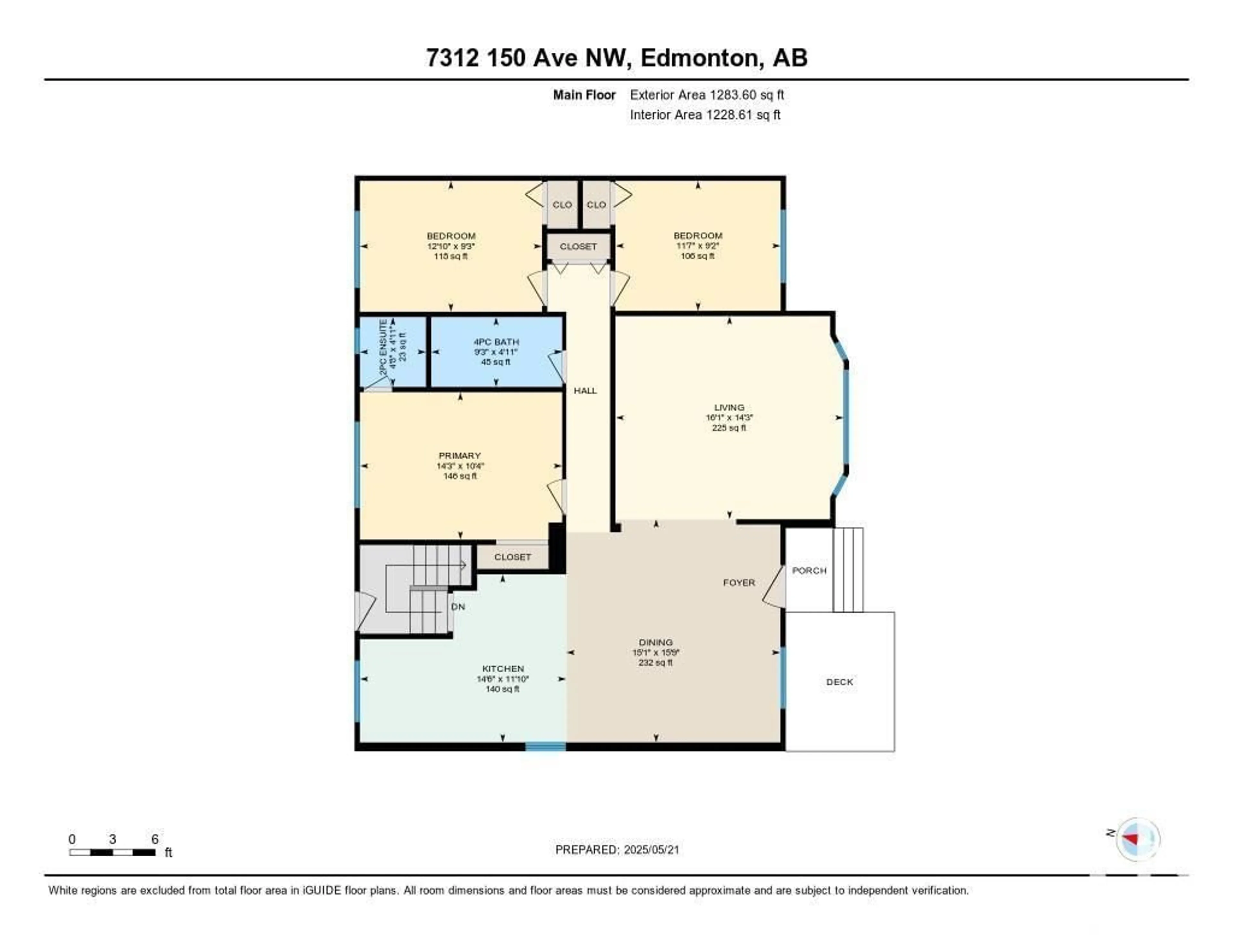 Floor plan for 7312 150 AV, Edmonton Alberta T5C2X8