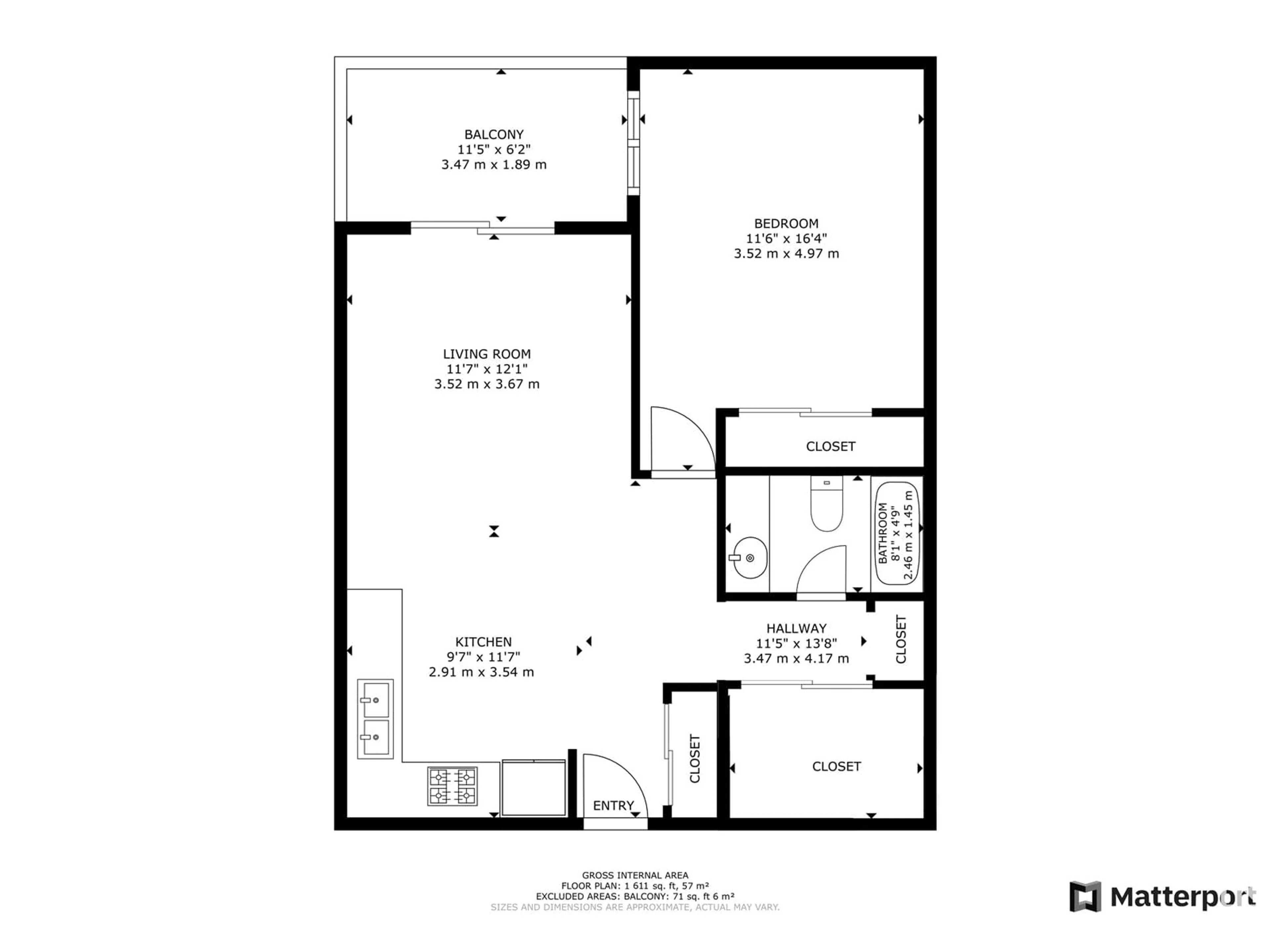 Floor plan for 209 - 2620 MILL WOODS E NW, Edmonton Alberta T6L5K6