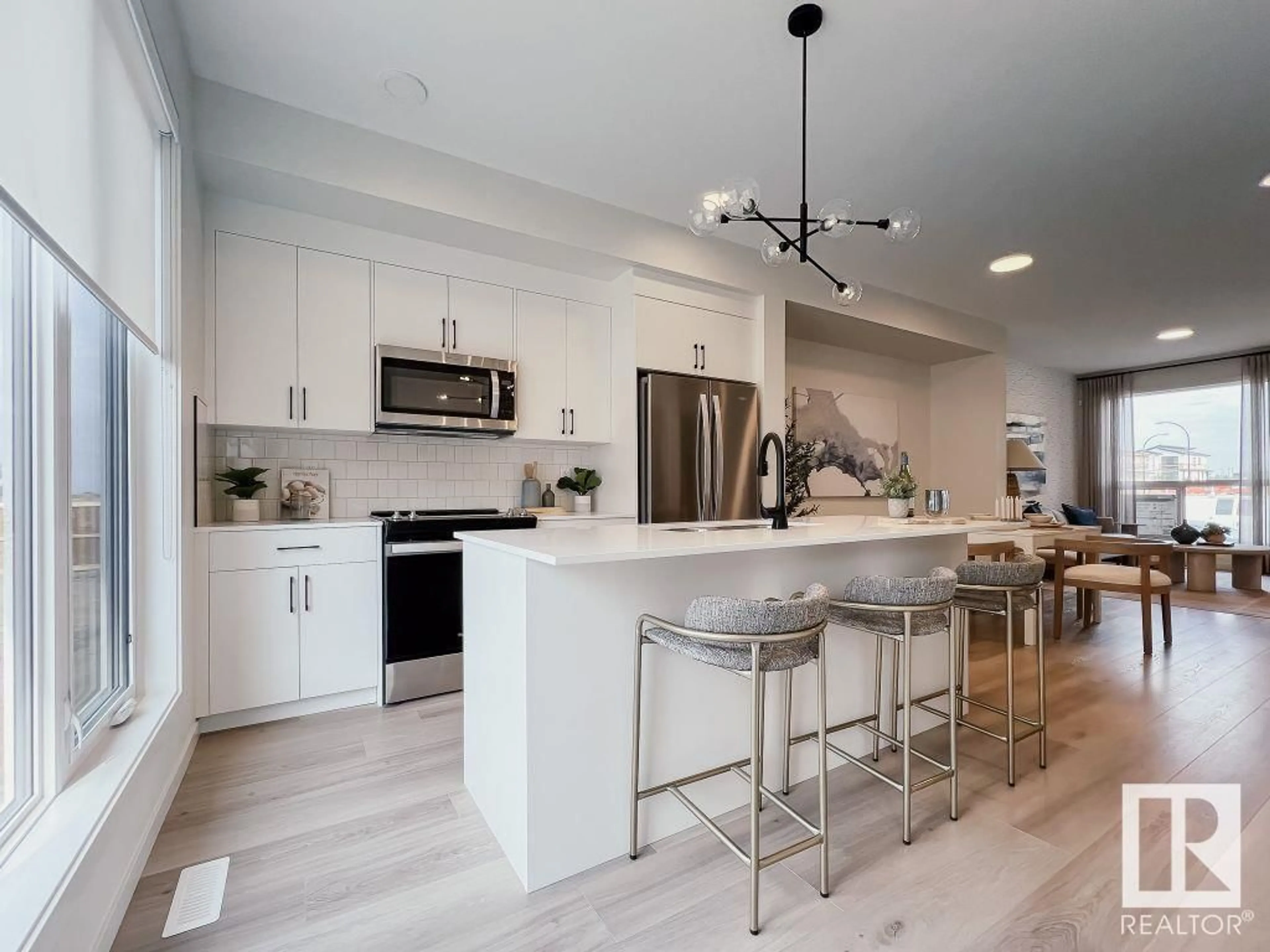Open concept kitchen, ceramic/tile floor for 335 30TH ST, Edmonton Alberta T6X3E1