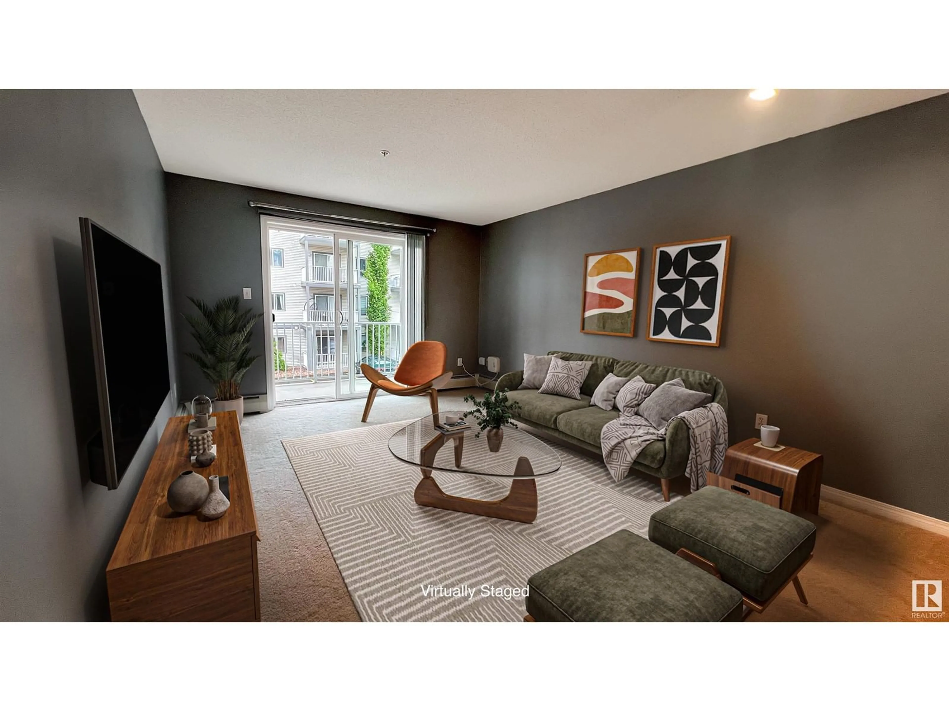 Living room with furniture, unknown for 155 - 221 EDWARDS DR, Edmonton Alberta T6X1N6