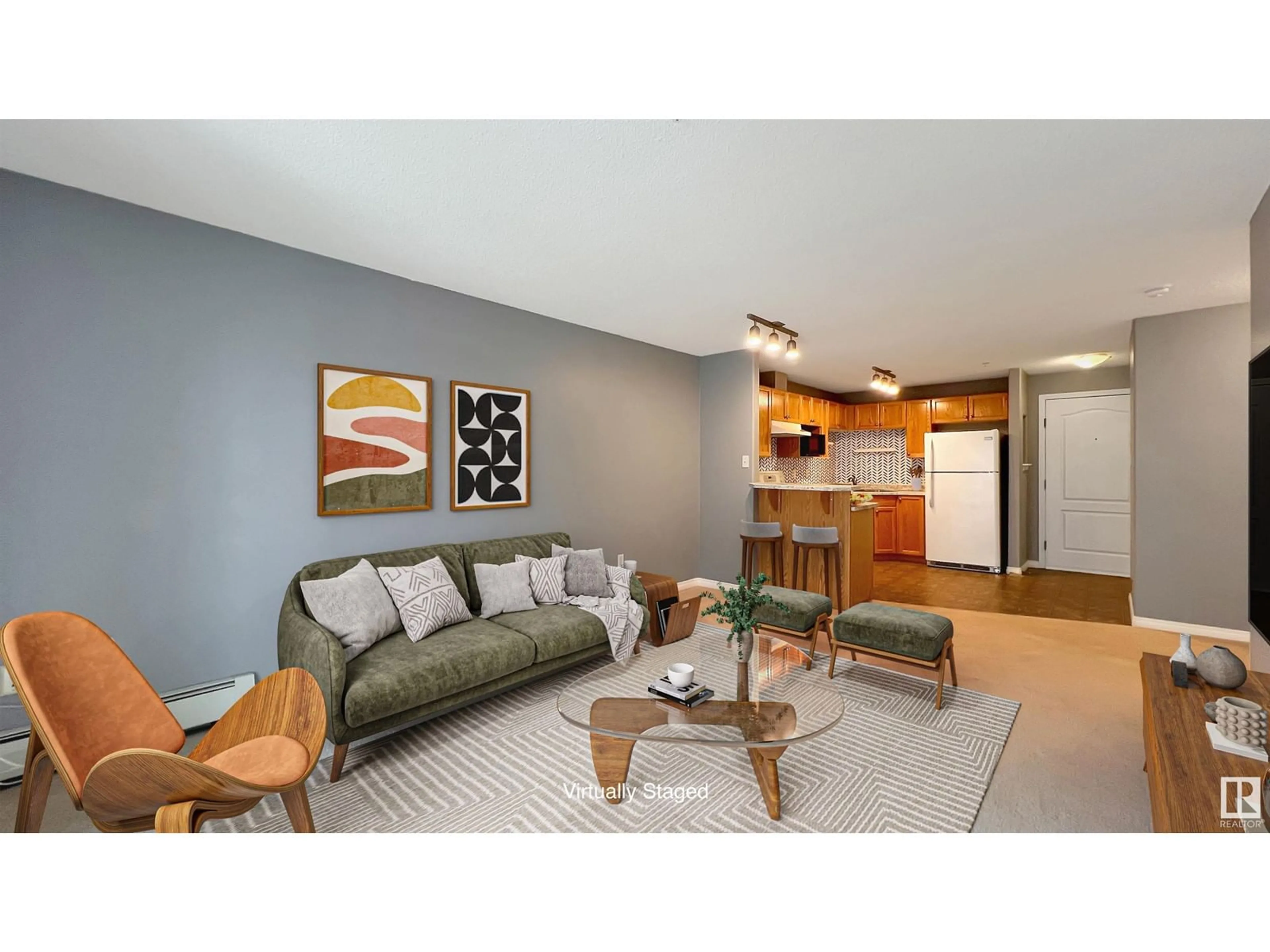 Living room with furniture, unknown for 155 - 221 EDWARDS DR, Edmonton Alberta T6X1N6