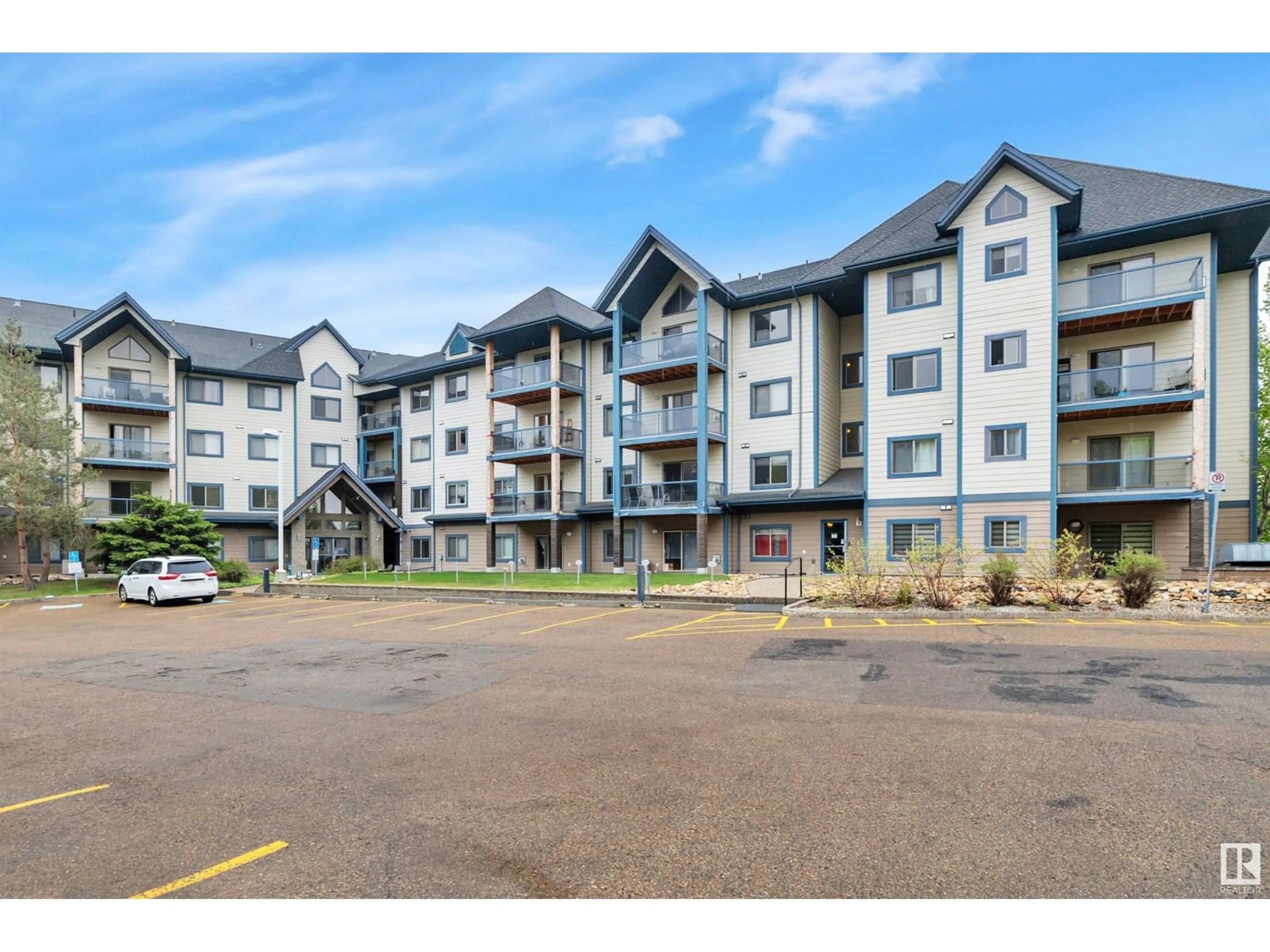 A pic from outside/outdoor area/front of a property/back of a property/a pic from drone, mountain view for #102 - 2903 RABBIT HILL RD, Edmonton Alberta T6R3A3