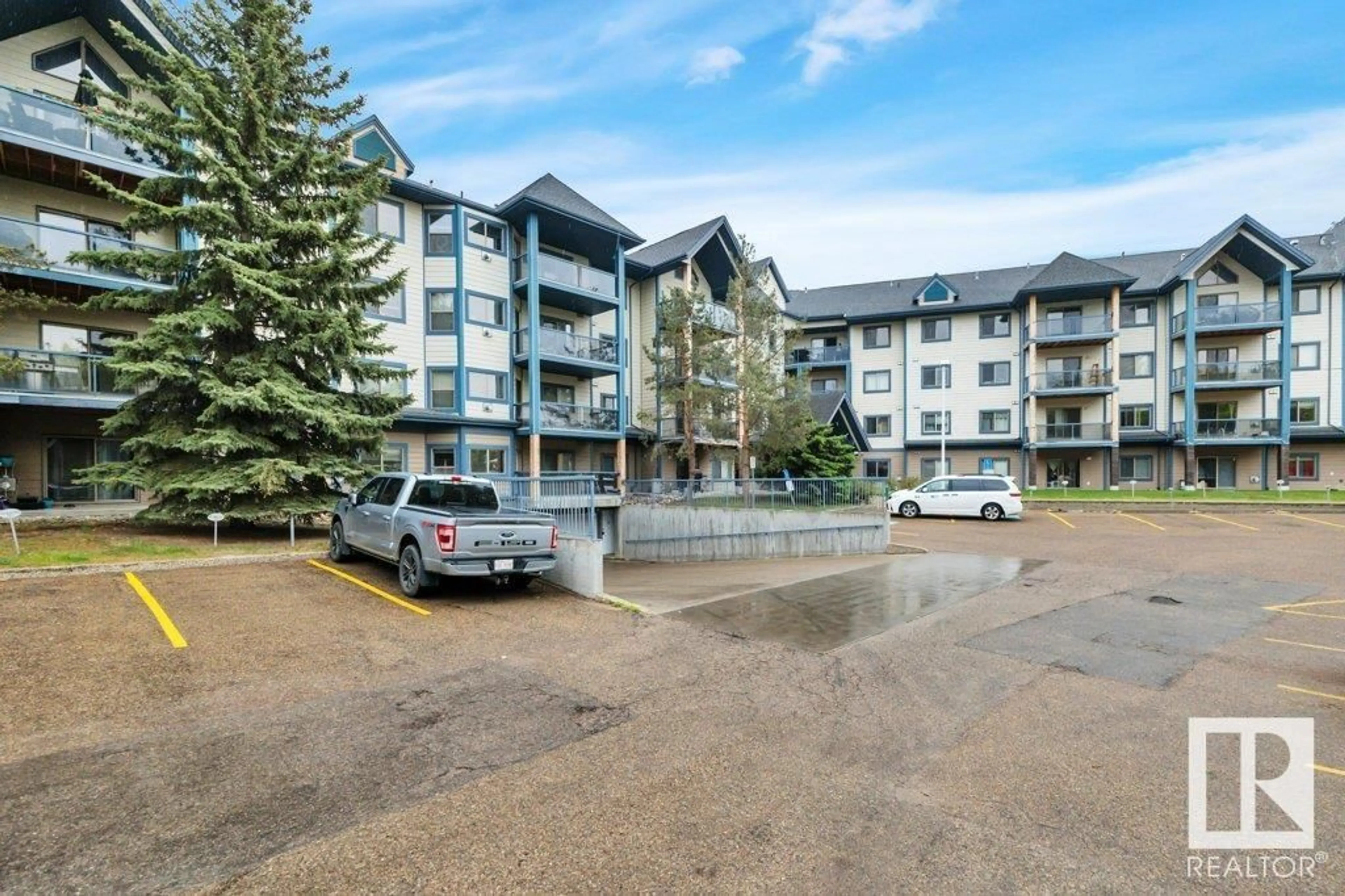 A pic from outside/outdoor area/front of a property/back of a property/a pic from drone, unknown for #102 - 2903 RABBIT HILL RD, Edmonton Alberta T6R3A3