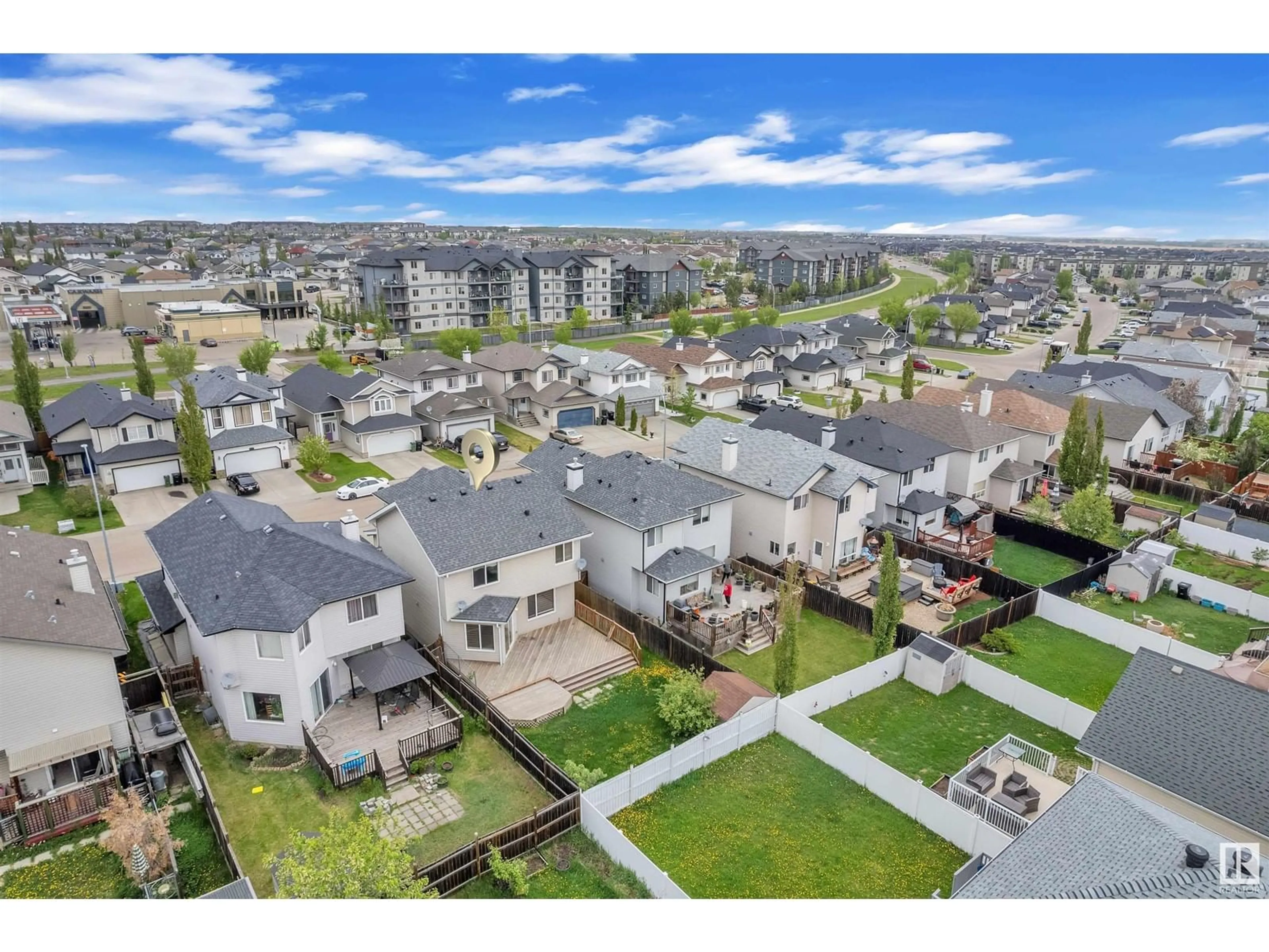 A pic from outside/outdoor area/front of a property/back of a property/a pic from drone, mountain view for 16211 49 ST, Edmonton Alberta T5Y3H5