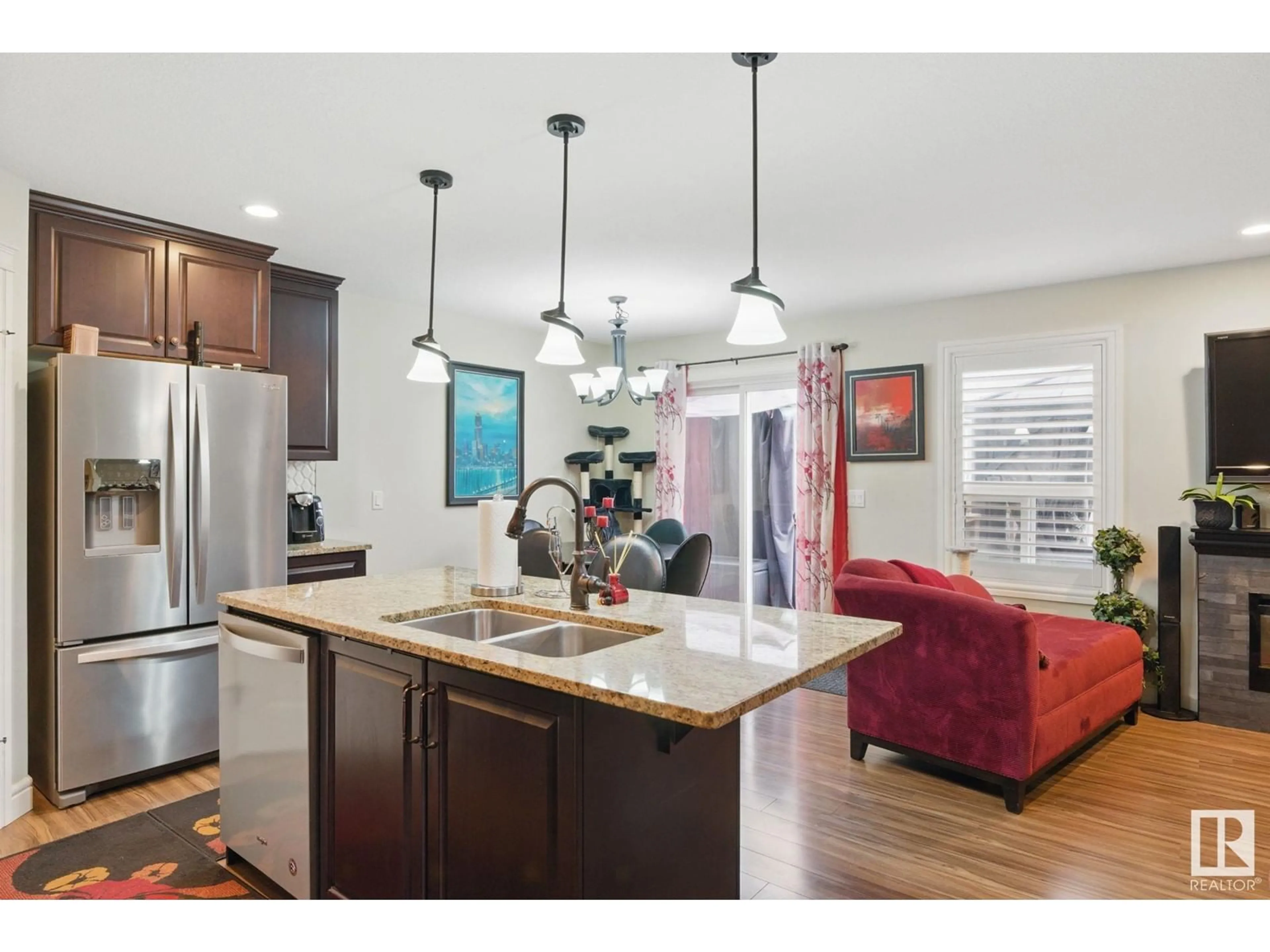 Open concept kitchen, unknown for NW - 6870 EVANS WD, Edmonton Alberta T6M0T8