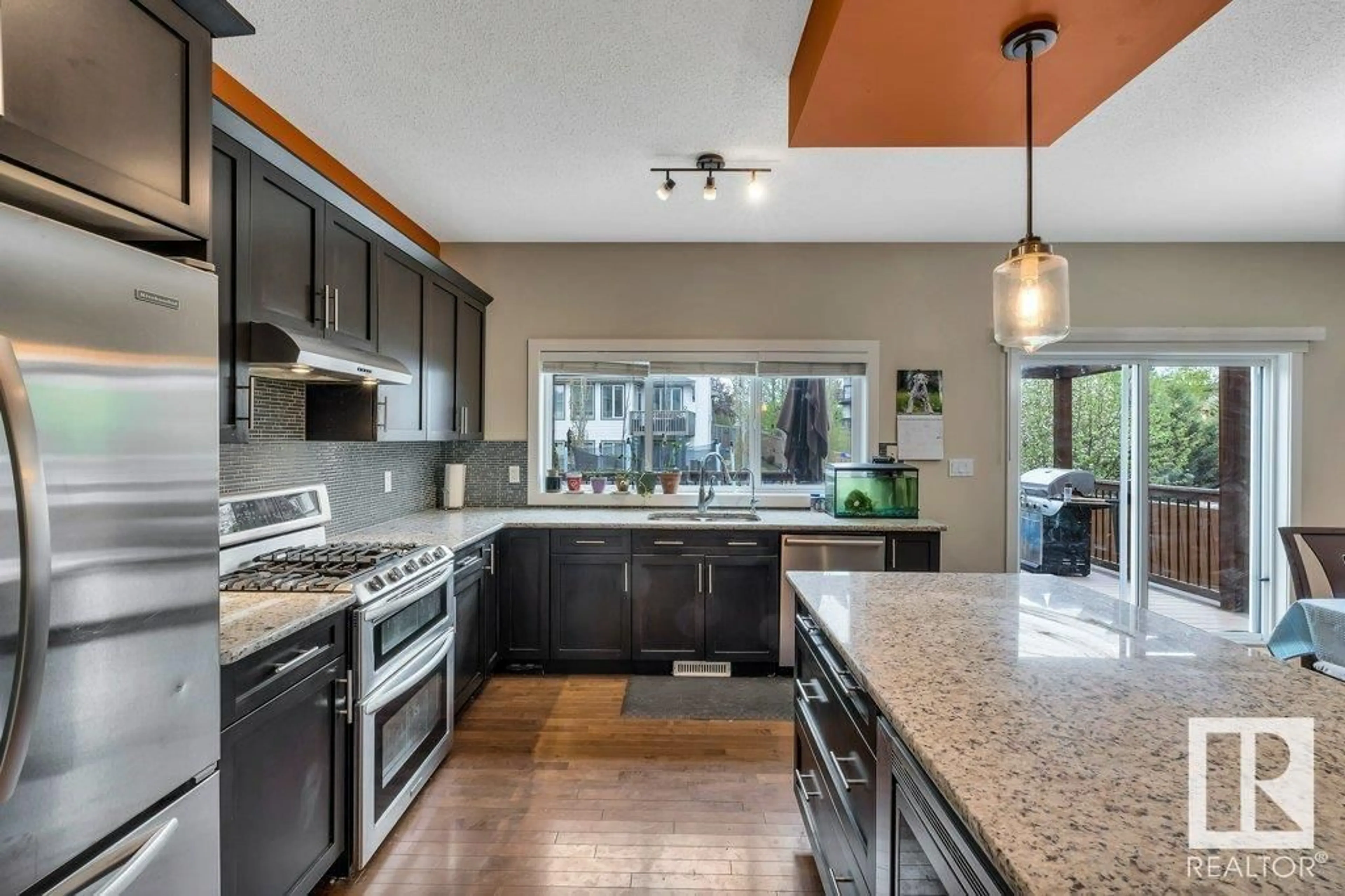 Open concept kitchen, ceramic/tile floor for 22005 95A AV, Edmonton Alberta T5T4A9