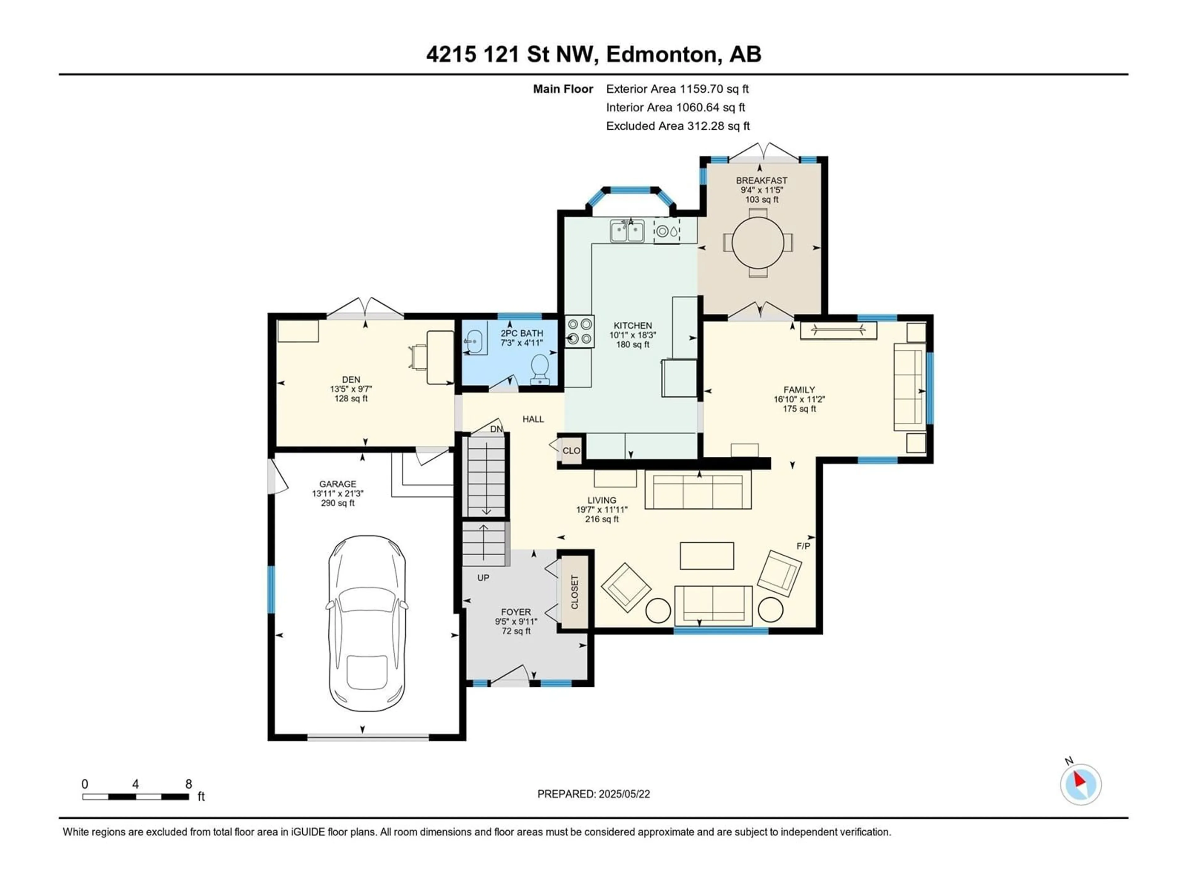 Floor plan for 4215 121 ST, Edmonton Alberta T6J1Y6