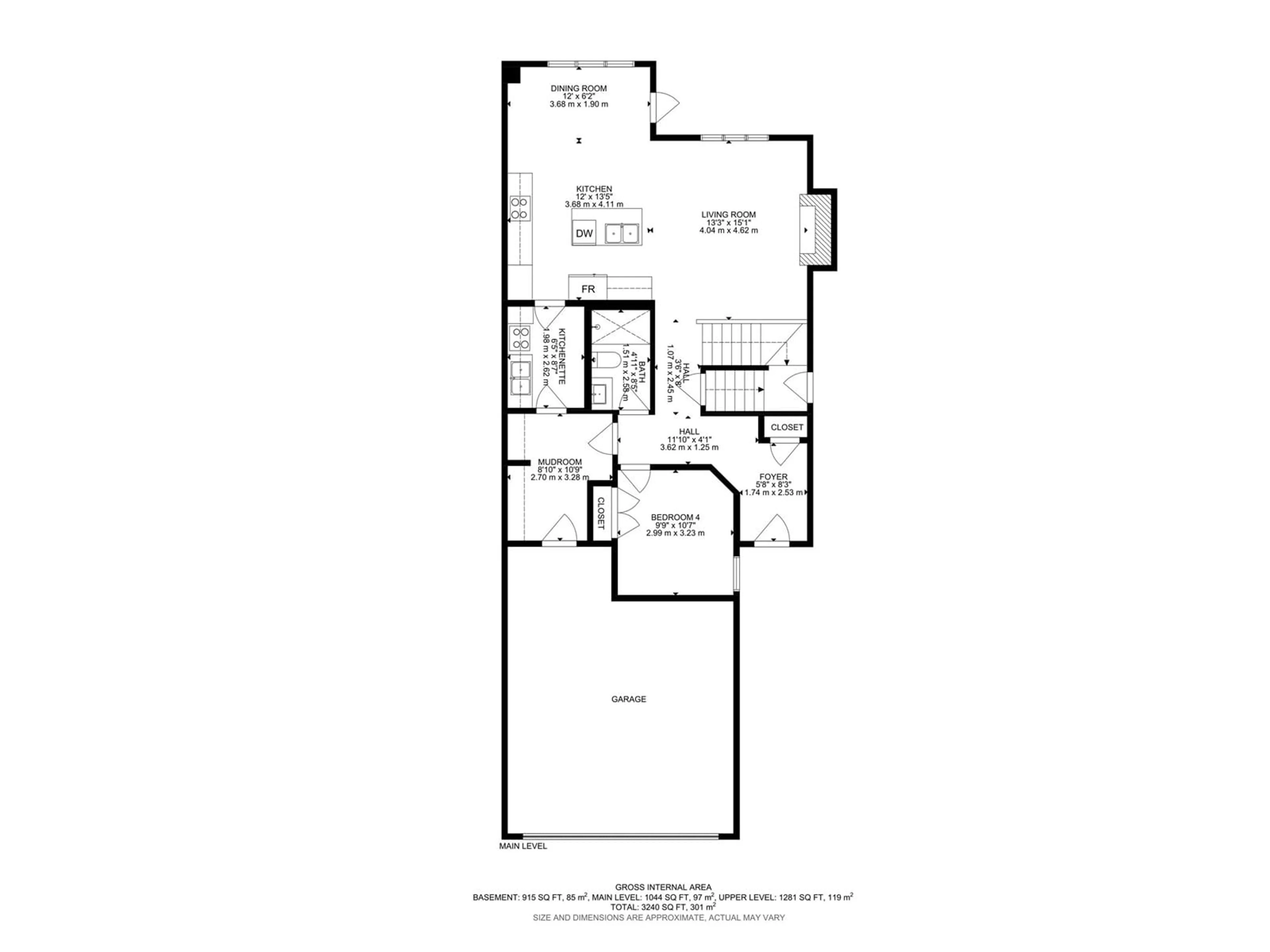 Floor plan for NW - 2436 205 ST, Edmonton Alberta T6M1N9