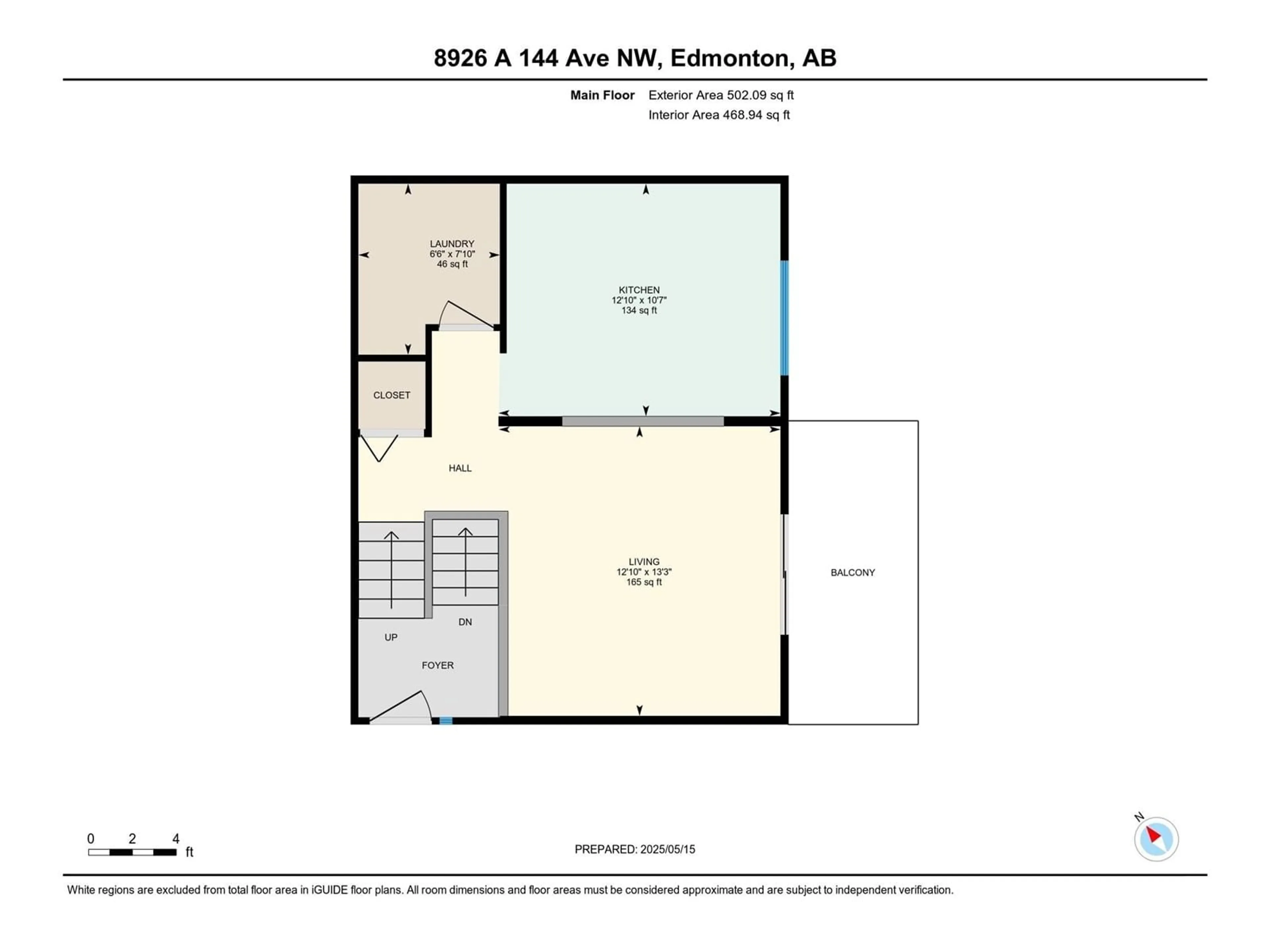 Floor plan for A - 8926 144 AV, Edmonton Alberta T5E5V4