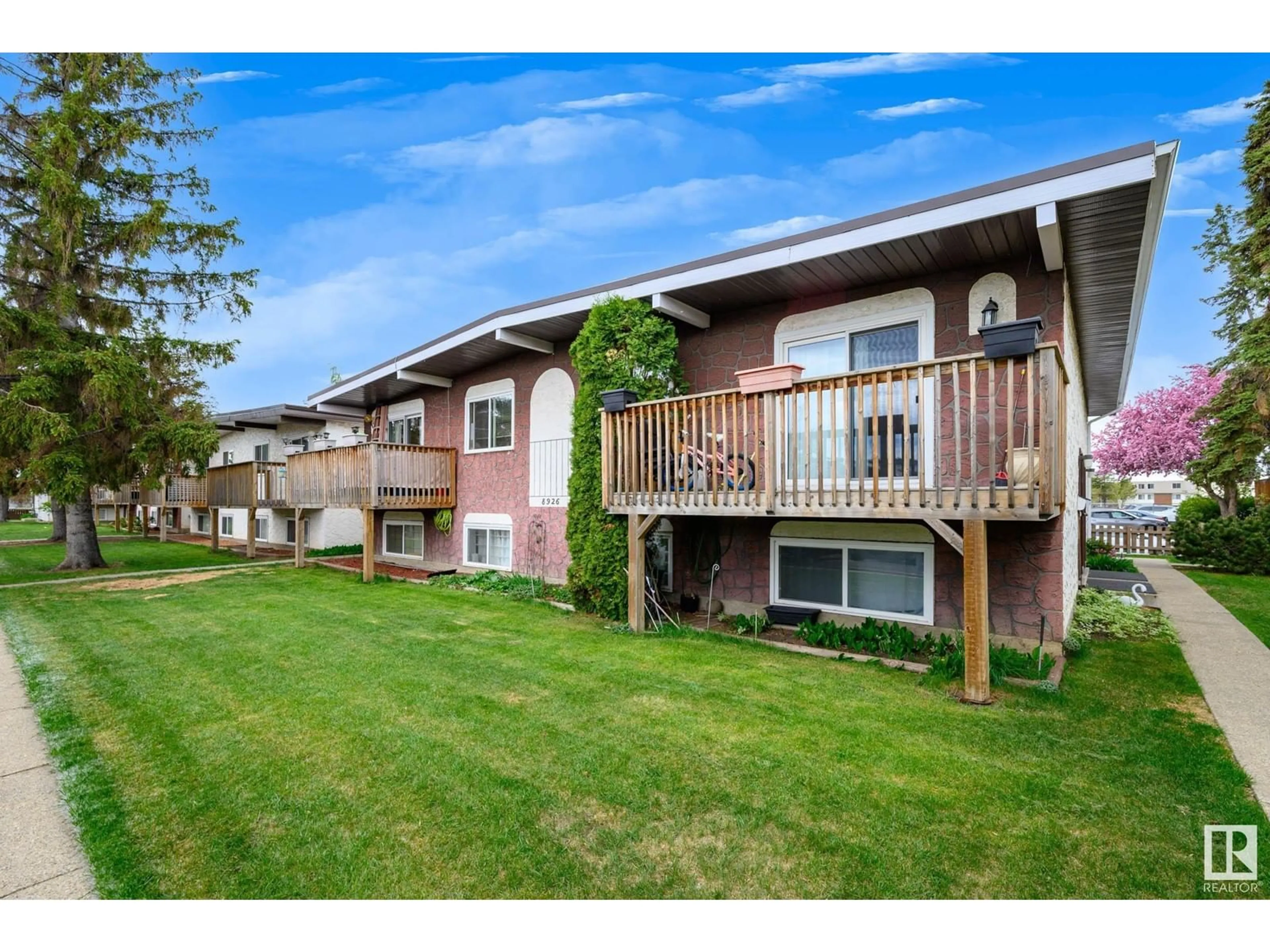 Patio, water/lake/river/ocean view for A - 8926 144 AV, Edmonton Alberta T5E5V4
