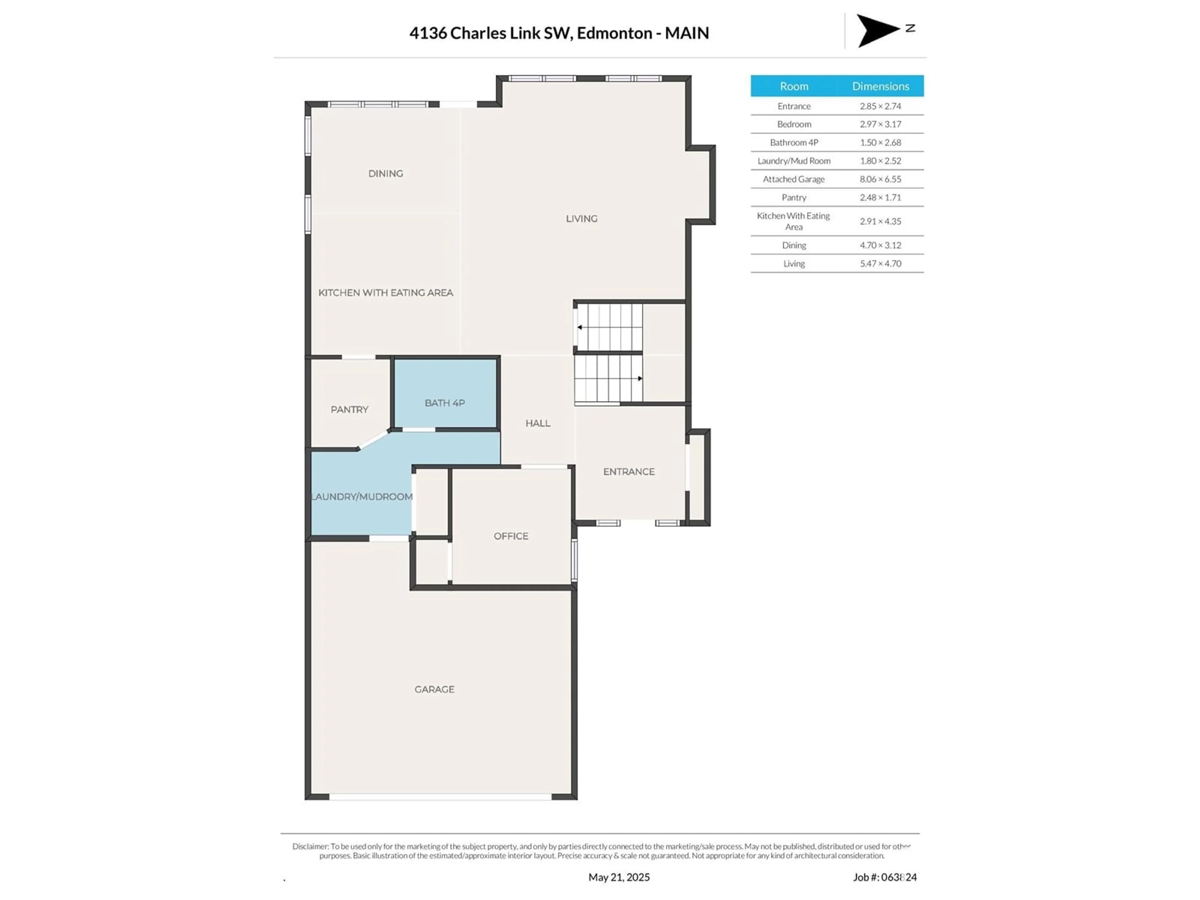 Floor plan for SW - 4136 CHARLES LINK LI, Edmonton Alberta T6W0Z5